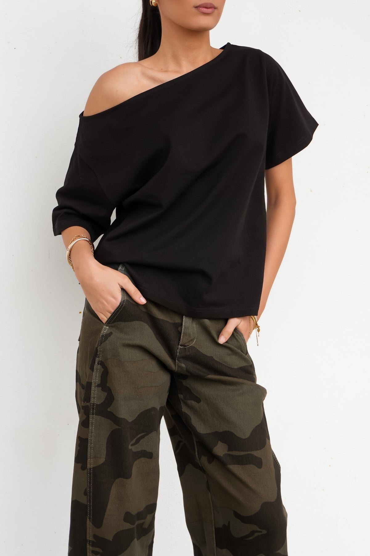Ingrid Barrel Jean Camo