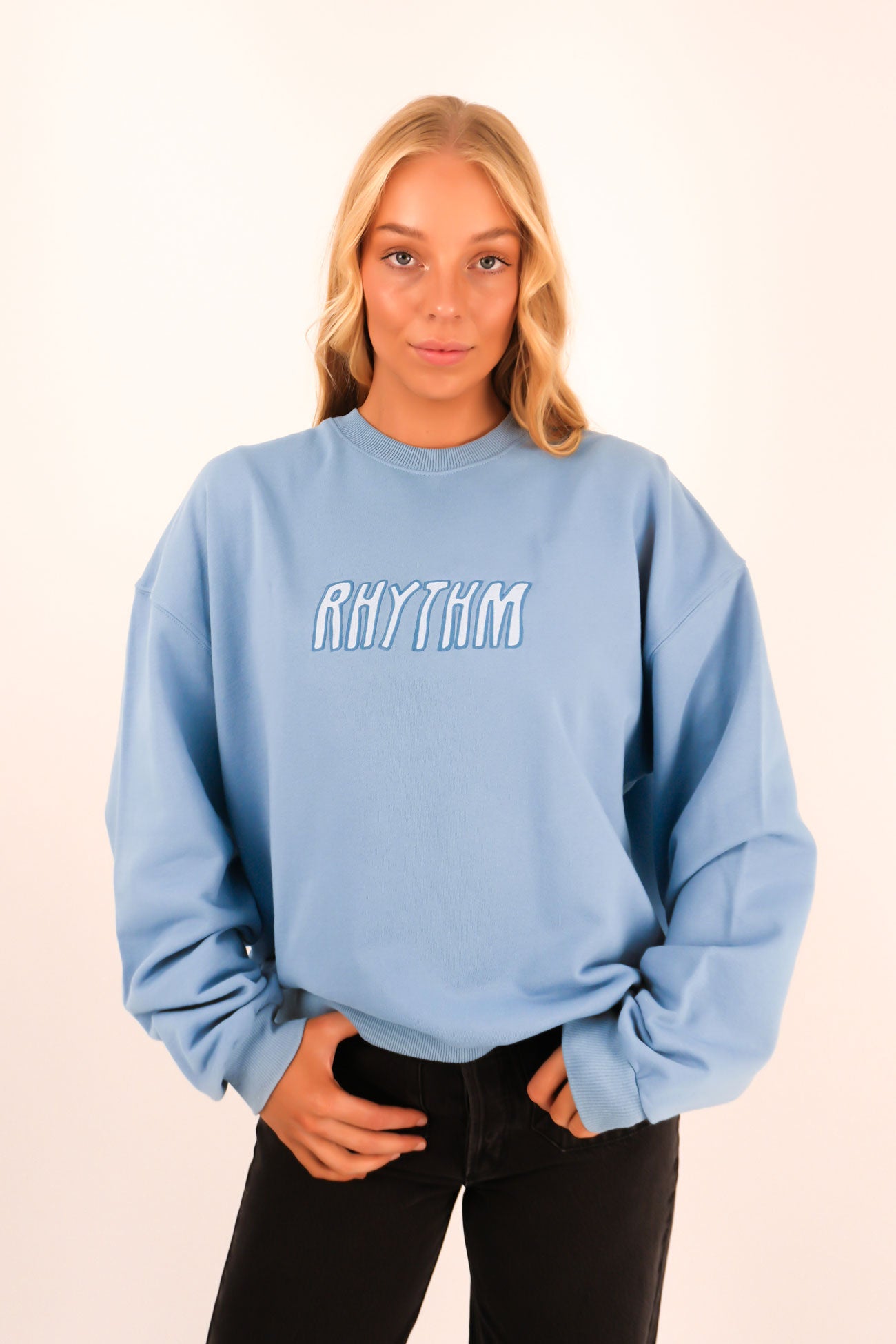 Insider Crew Neck Fleece Dusty Blue