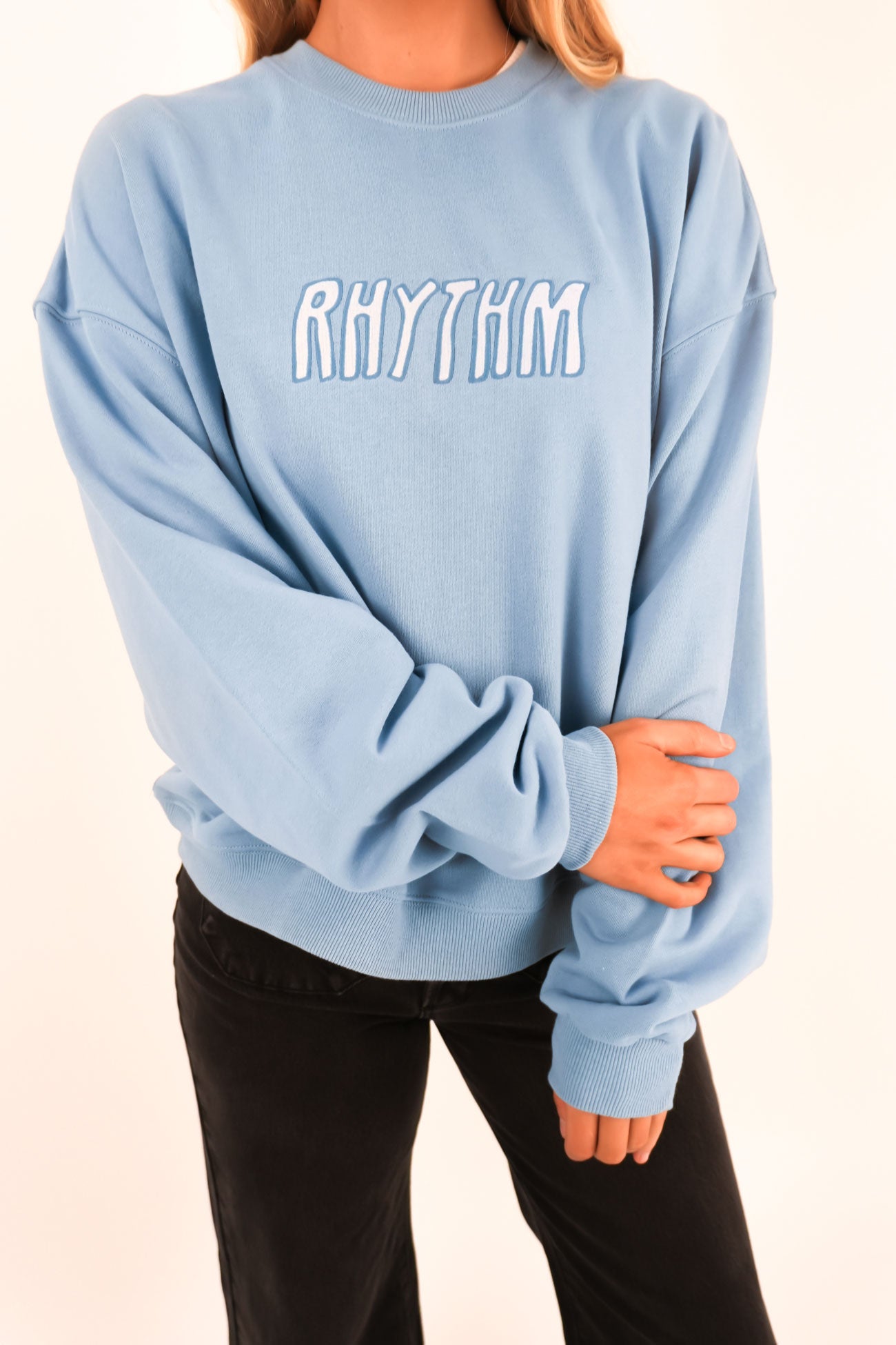 Insider Crew Neck Fleece Dusty Blue