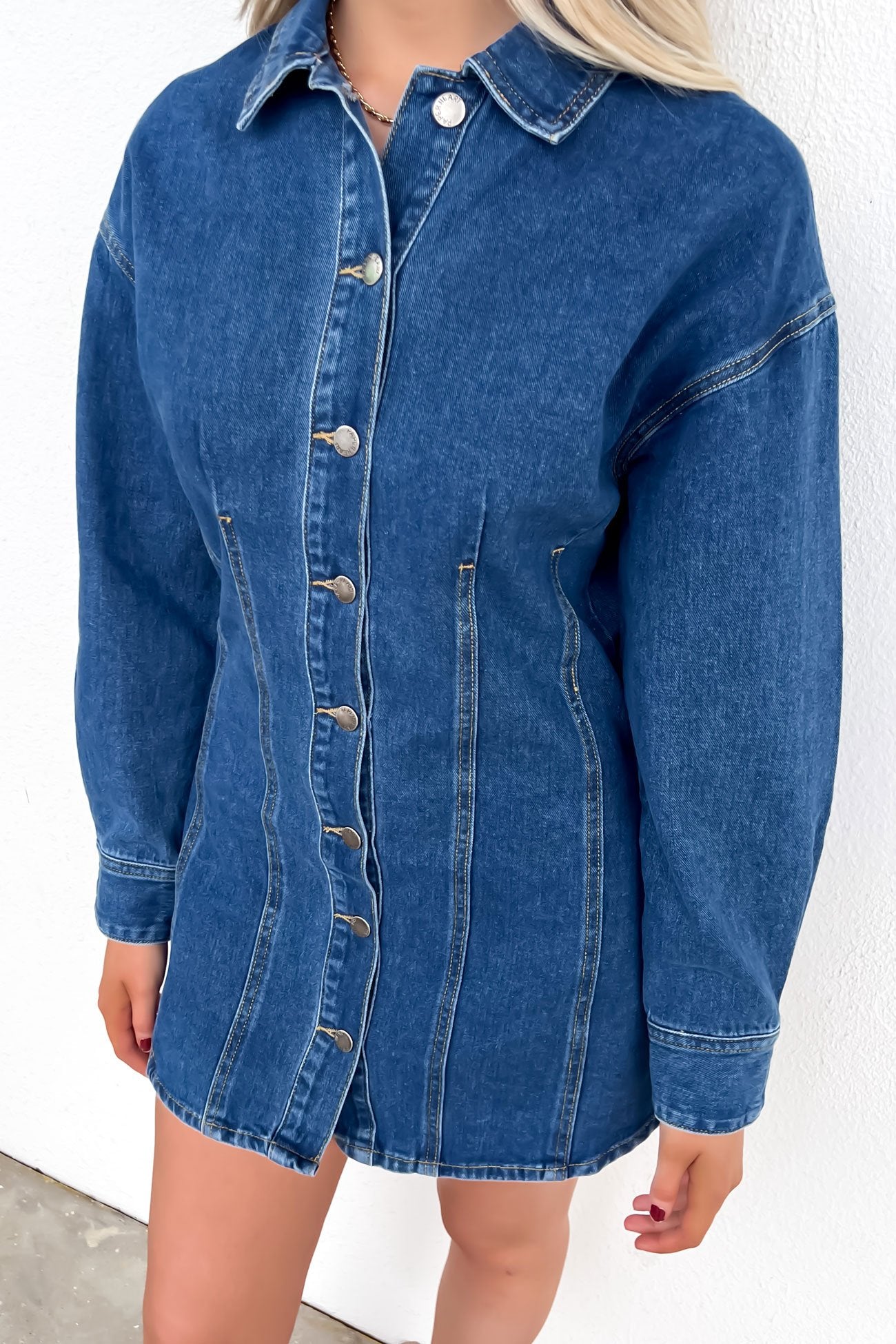 Raya Denim Mini Dress - Indigo
