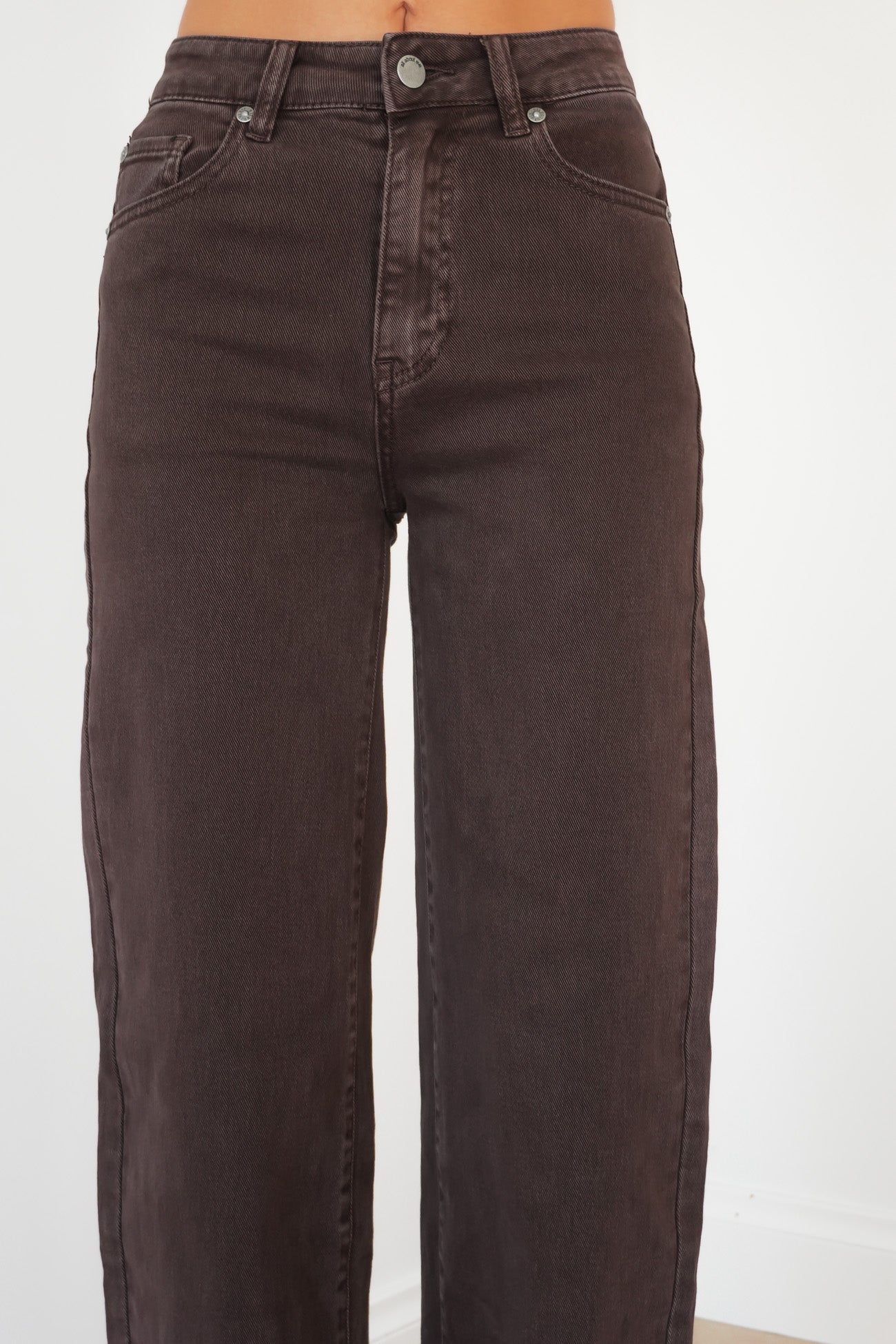 Jacqui Wide Leg Jean Brown
