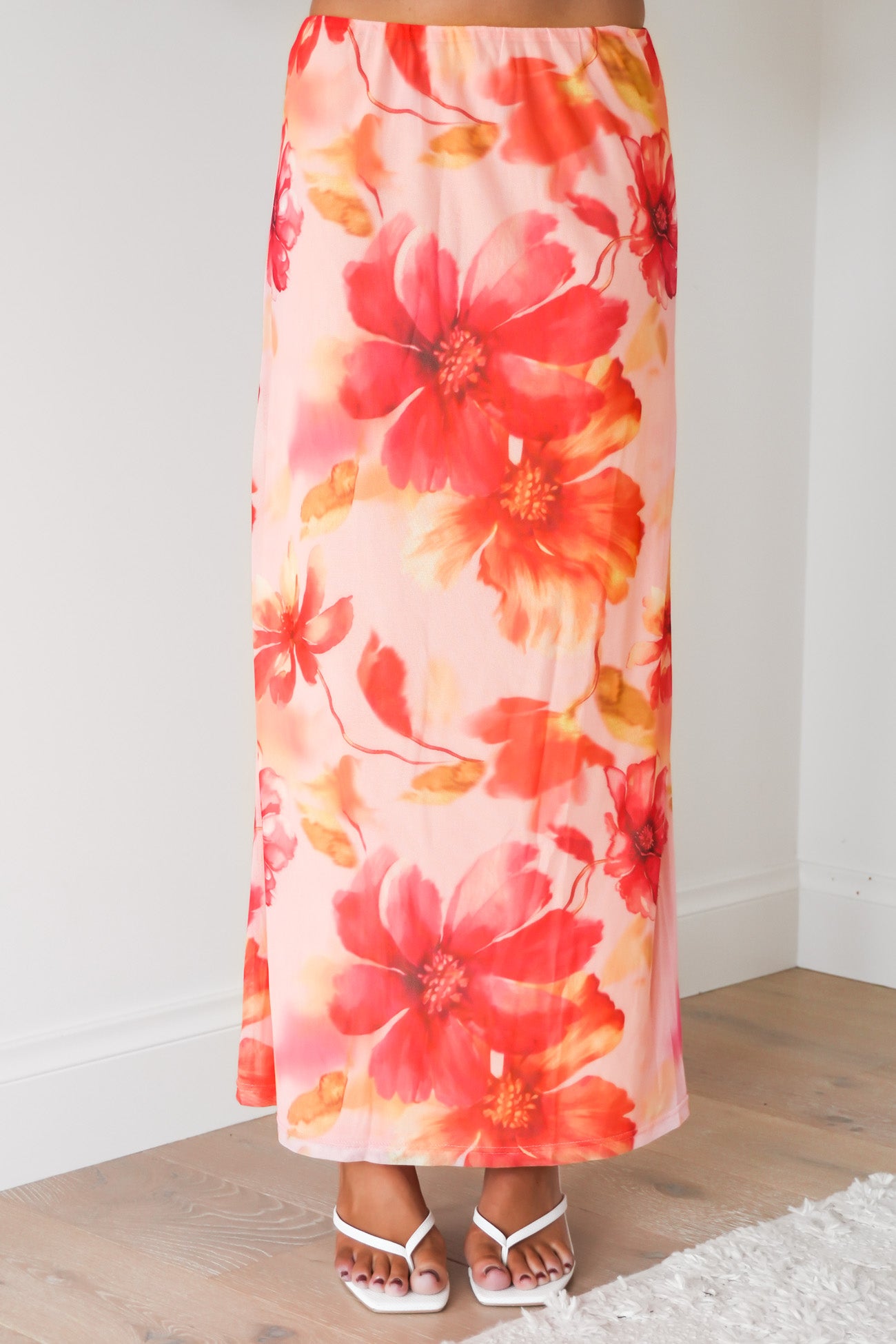 Jamey Maxi Skirt Pink Floral