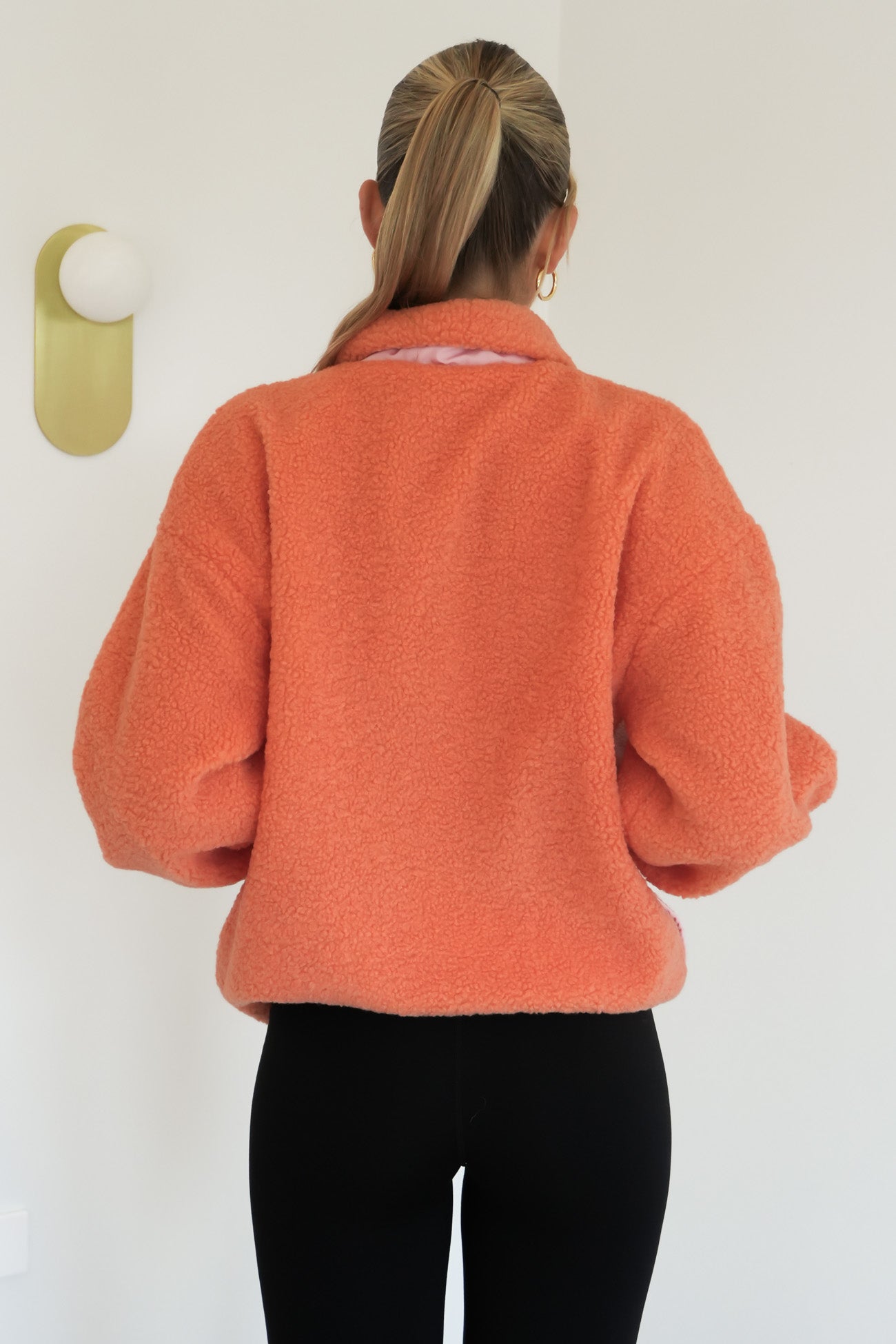 Jayne Fleece Jacket Pink Orange