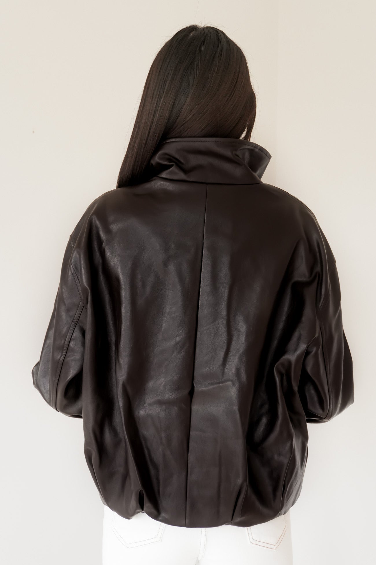 Jaynee Funnel Neck Jacket Chocolate