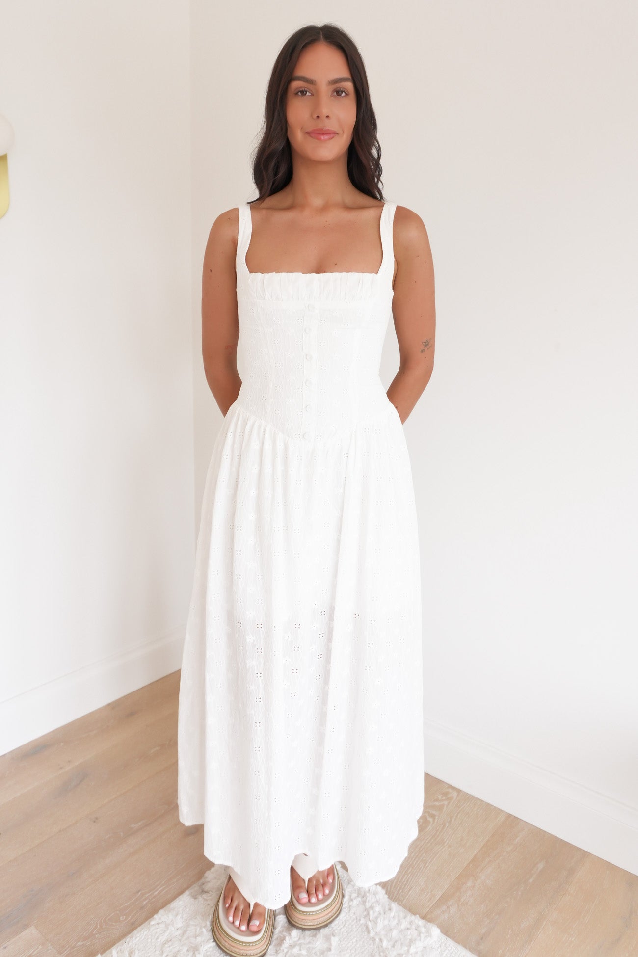 Joanna Midi Dress White