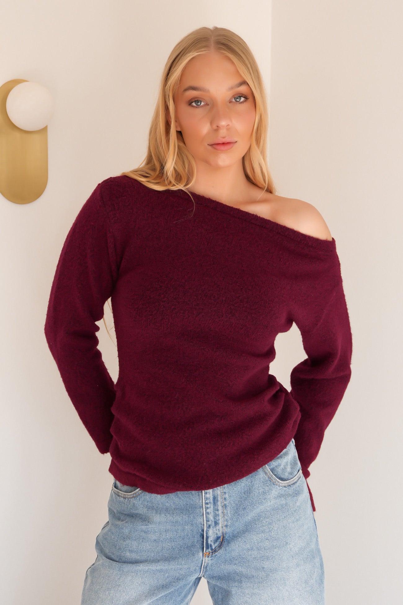 Joanne Knit Jumper Wine