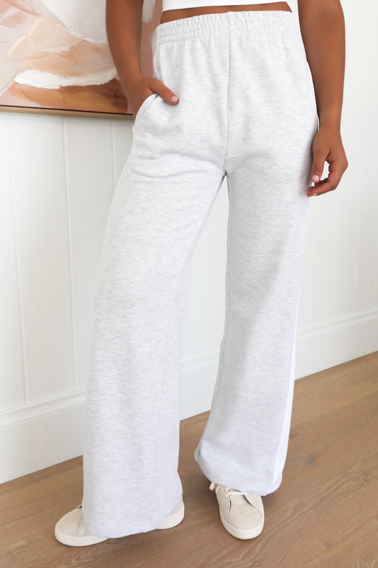 Journey Stripe Track Pant Snow Marle