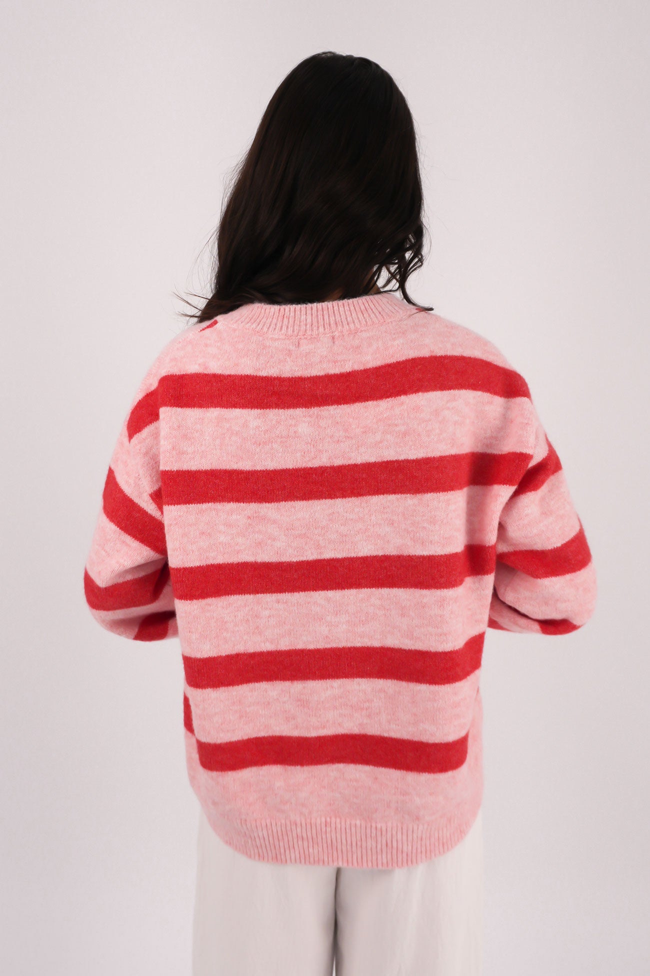 June Knit Jumper Pink Stripe