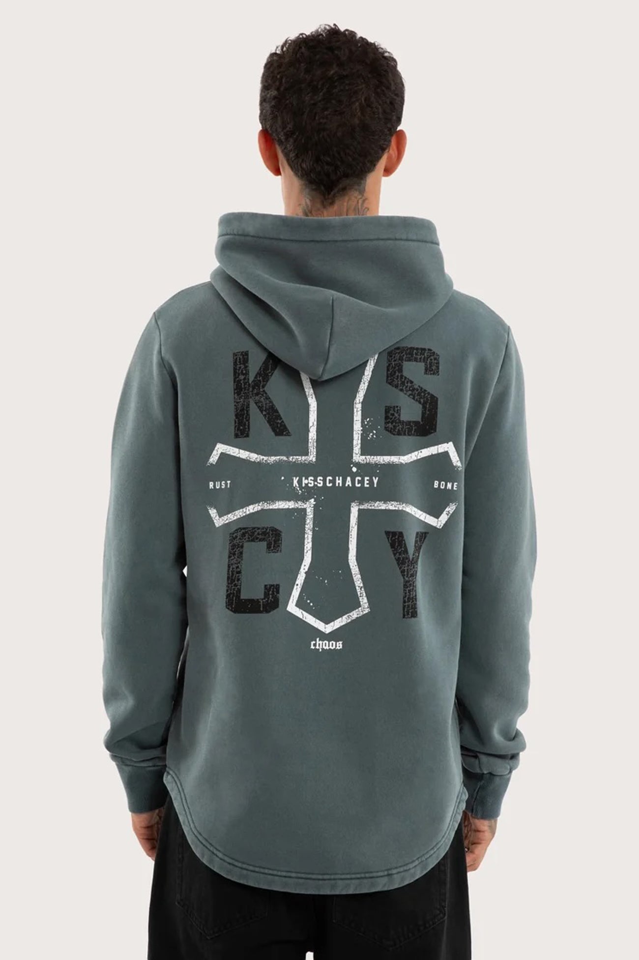 Tension Dual Curved Hoodie Pigment Stormy Weather