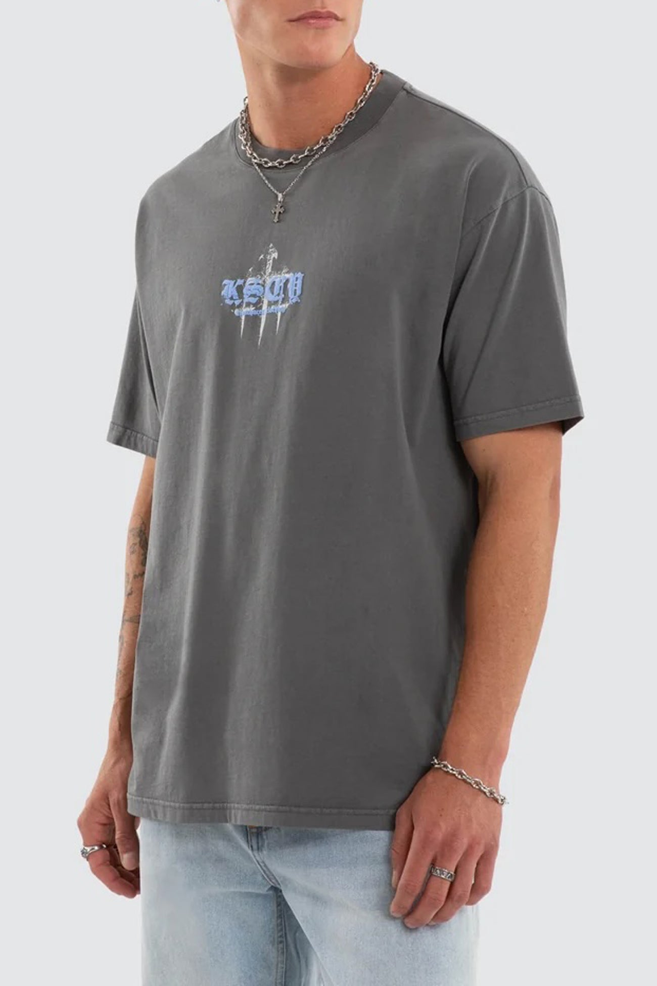 Obscurity Box Fit Tee Pigment Charcoal