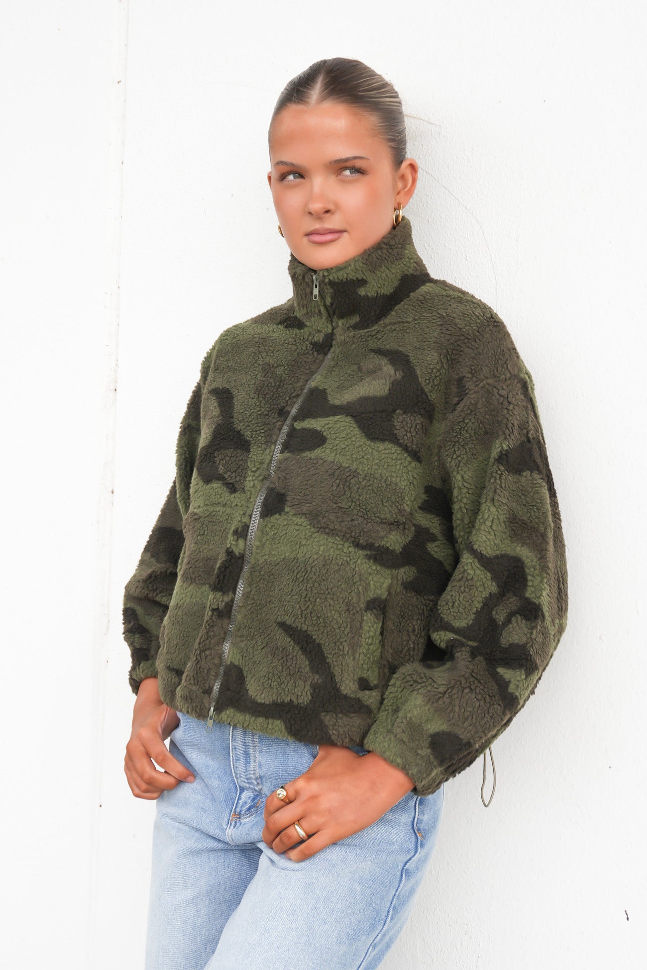 Karrie Sherpa Jacket Camo
