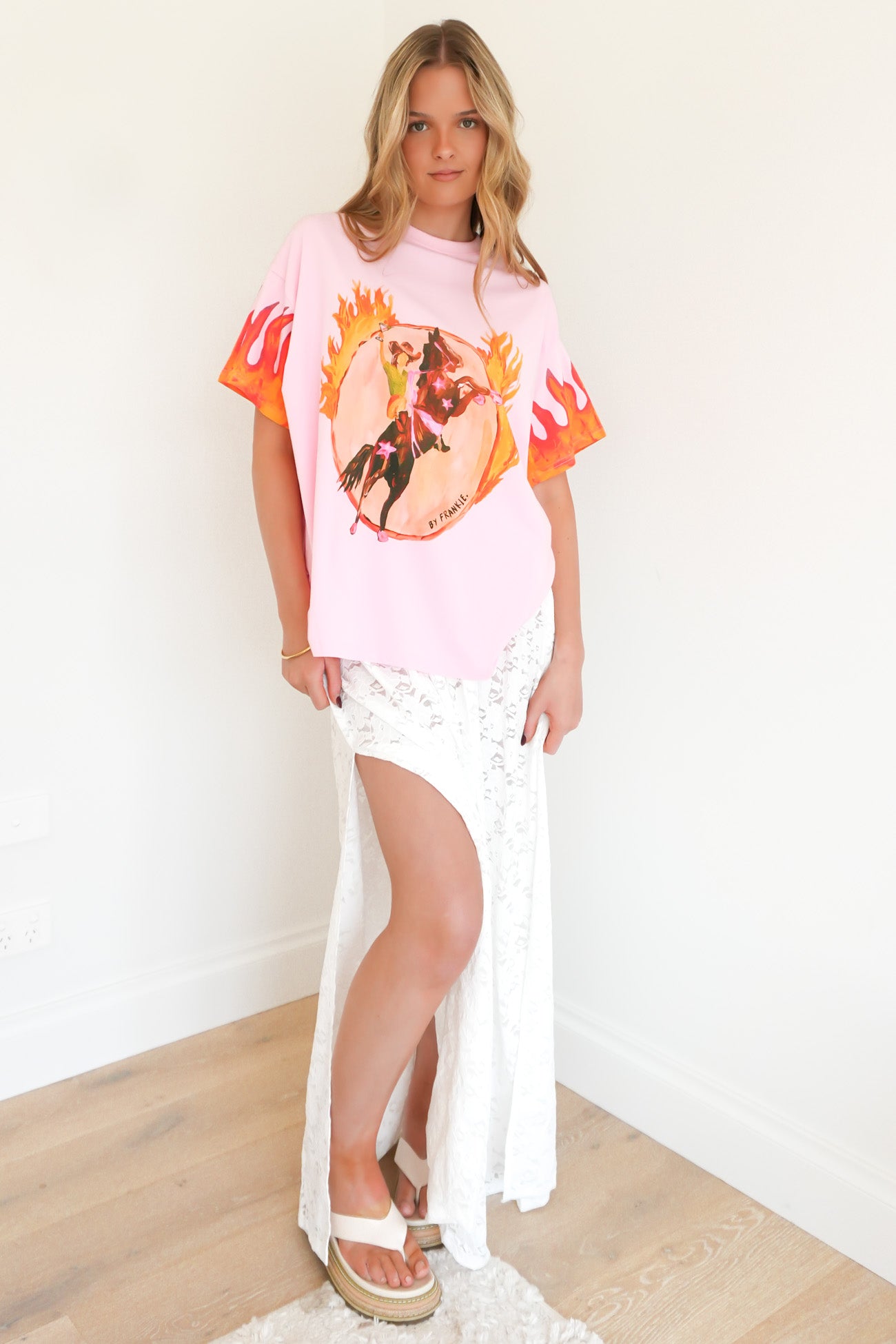 Kathryn Lace Maxi Skirt White