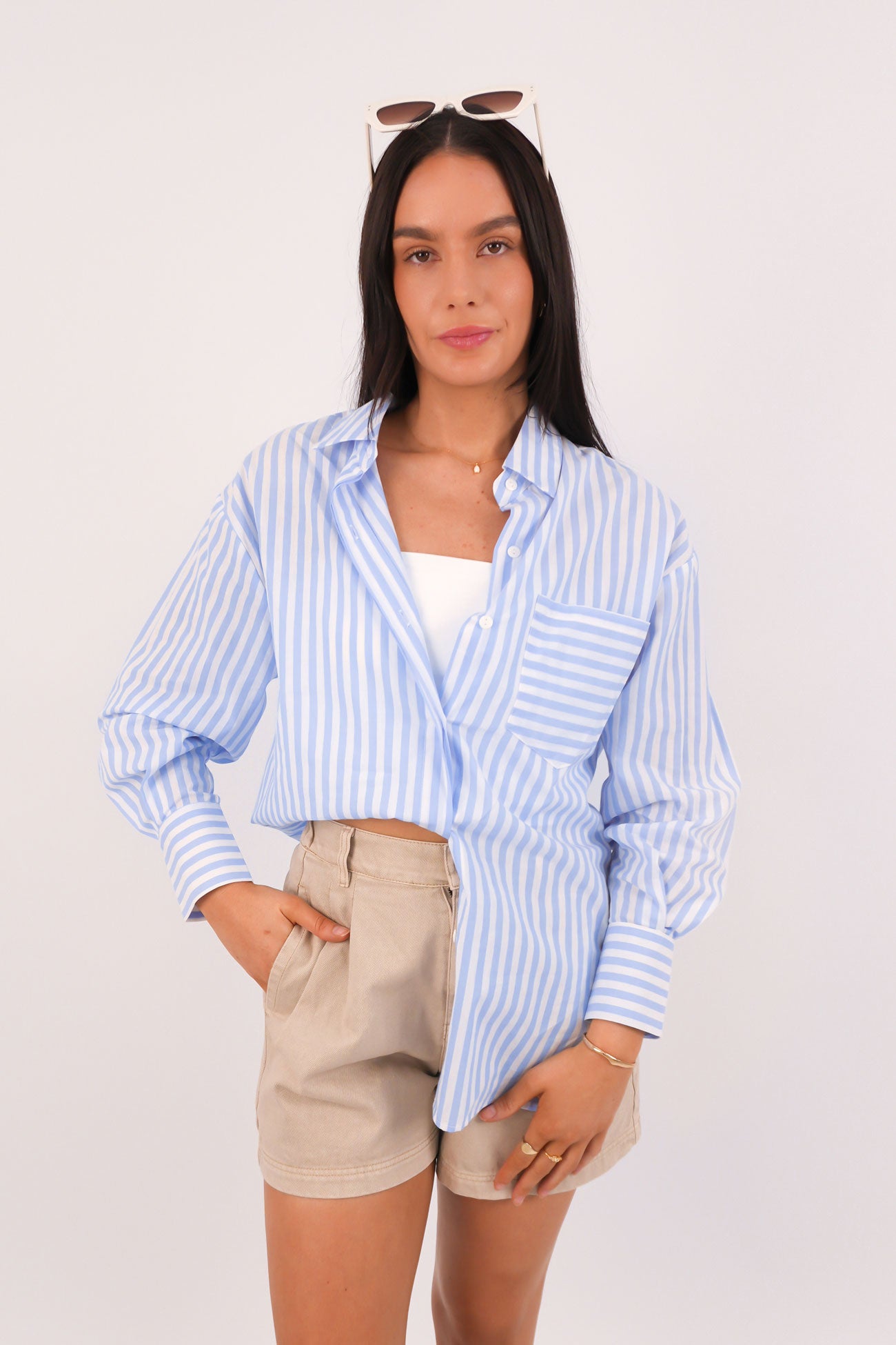 Kayla Shirt Blue Stripe