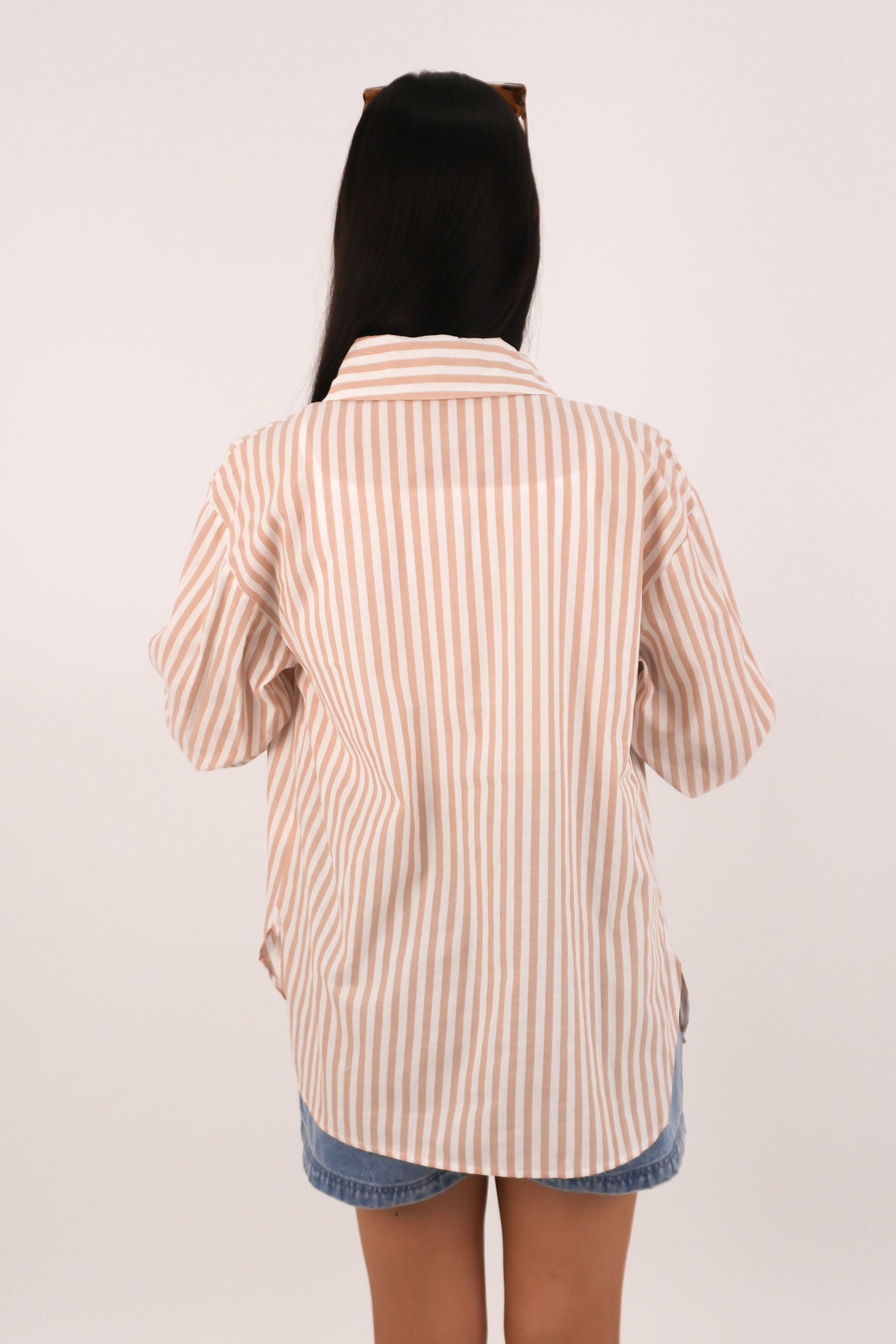 Kayla Shirt Latte Stripe
