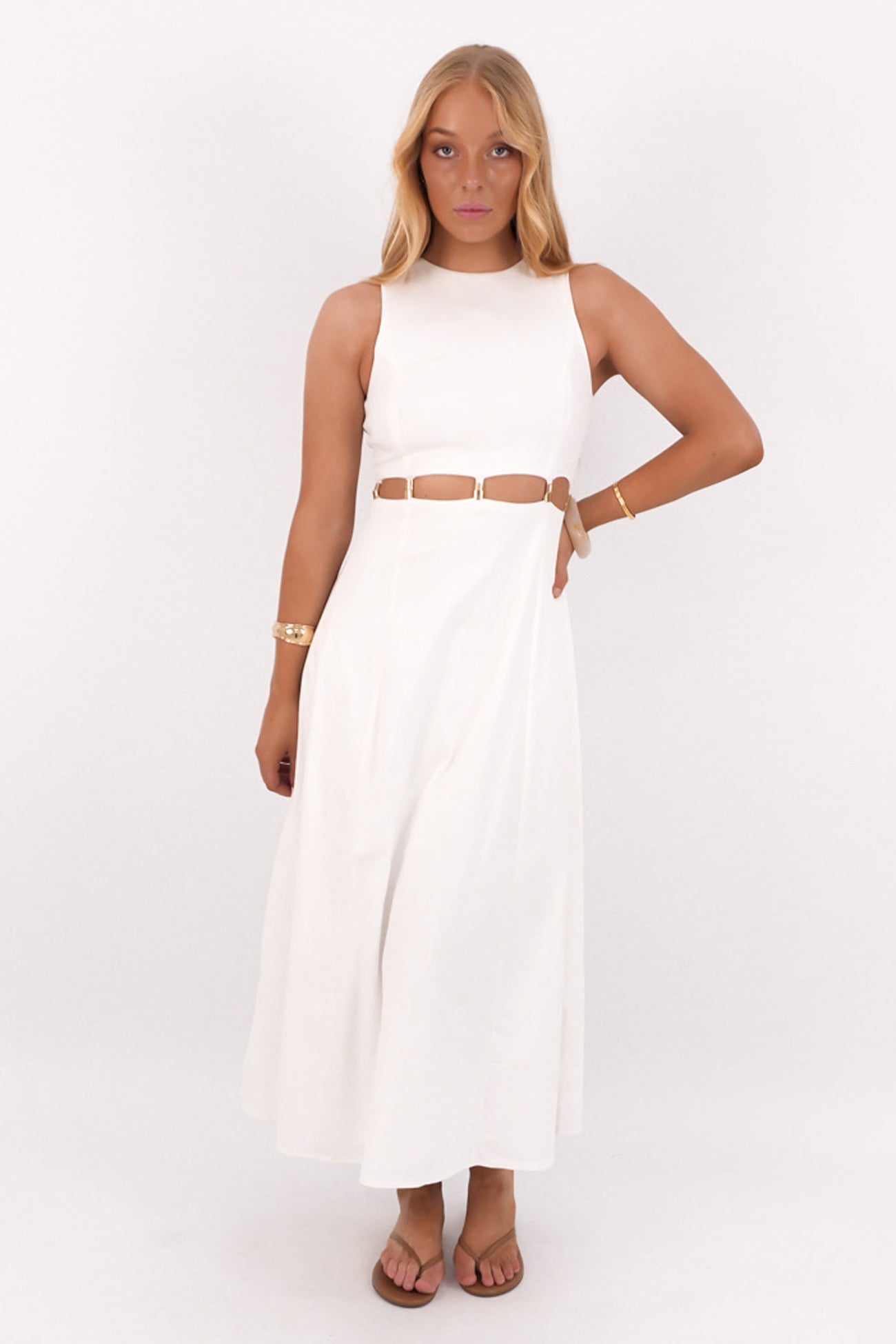 Kayt Midi Dress White