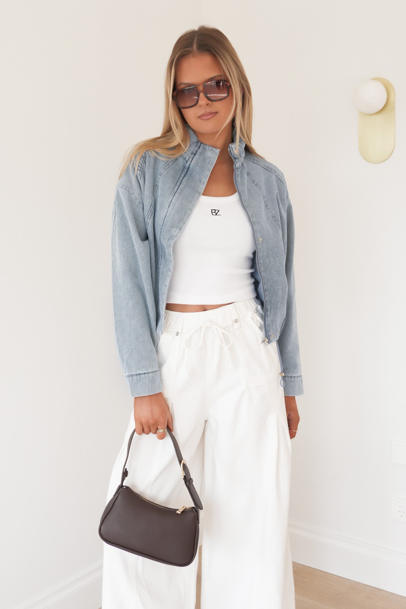 Kealey Denim Bomber Light Wash