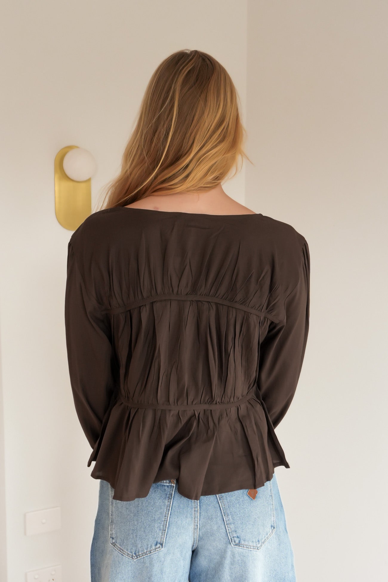 Keele Long Sleeve Top Chocolate