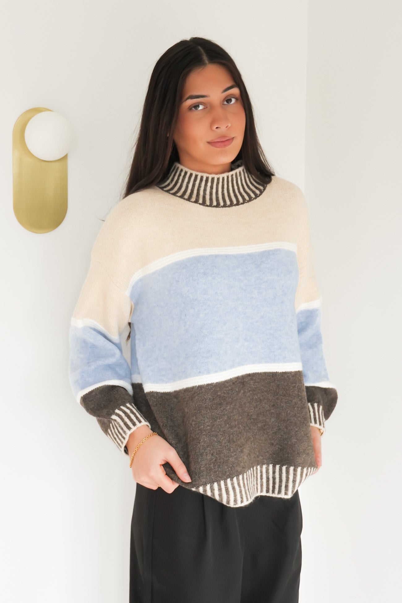 Kenzi Knit Jumper Blue Chocolate