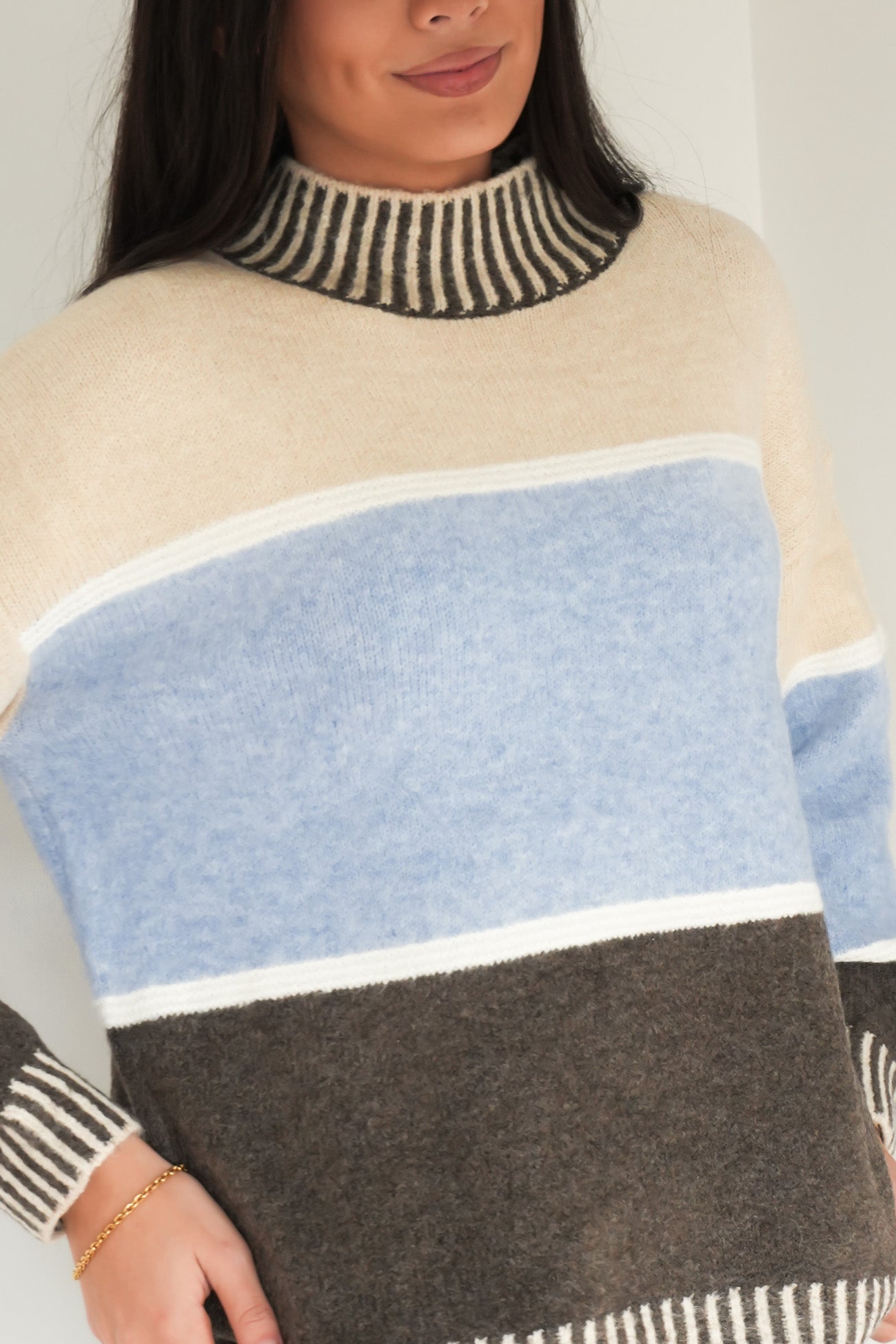Kenzi Knit Jumper Blue Chocolate