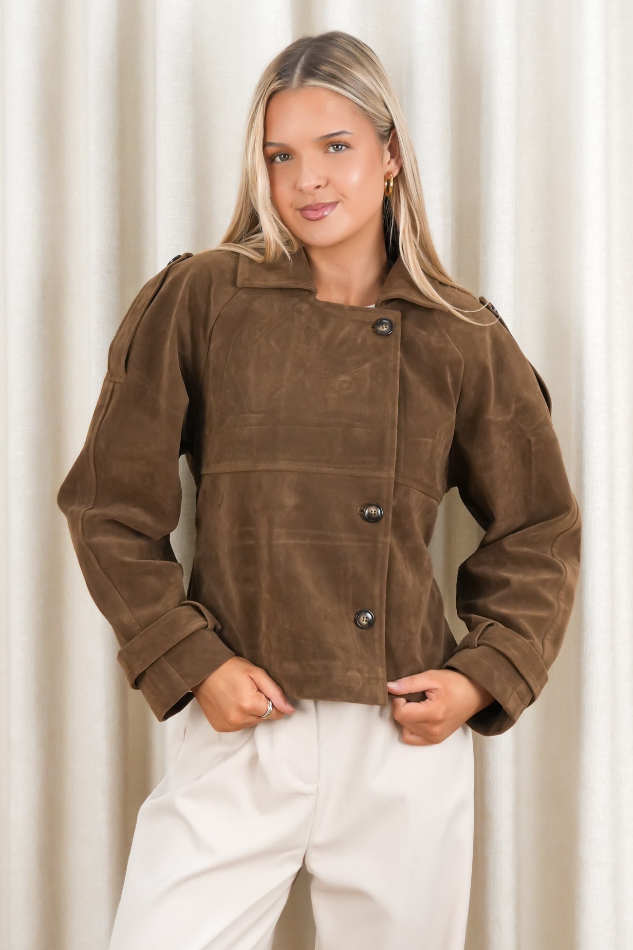 Kianna Jacket Brown Suede