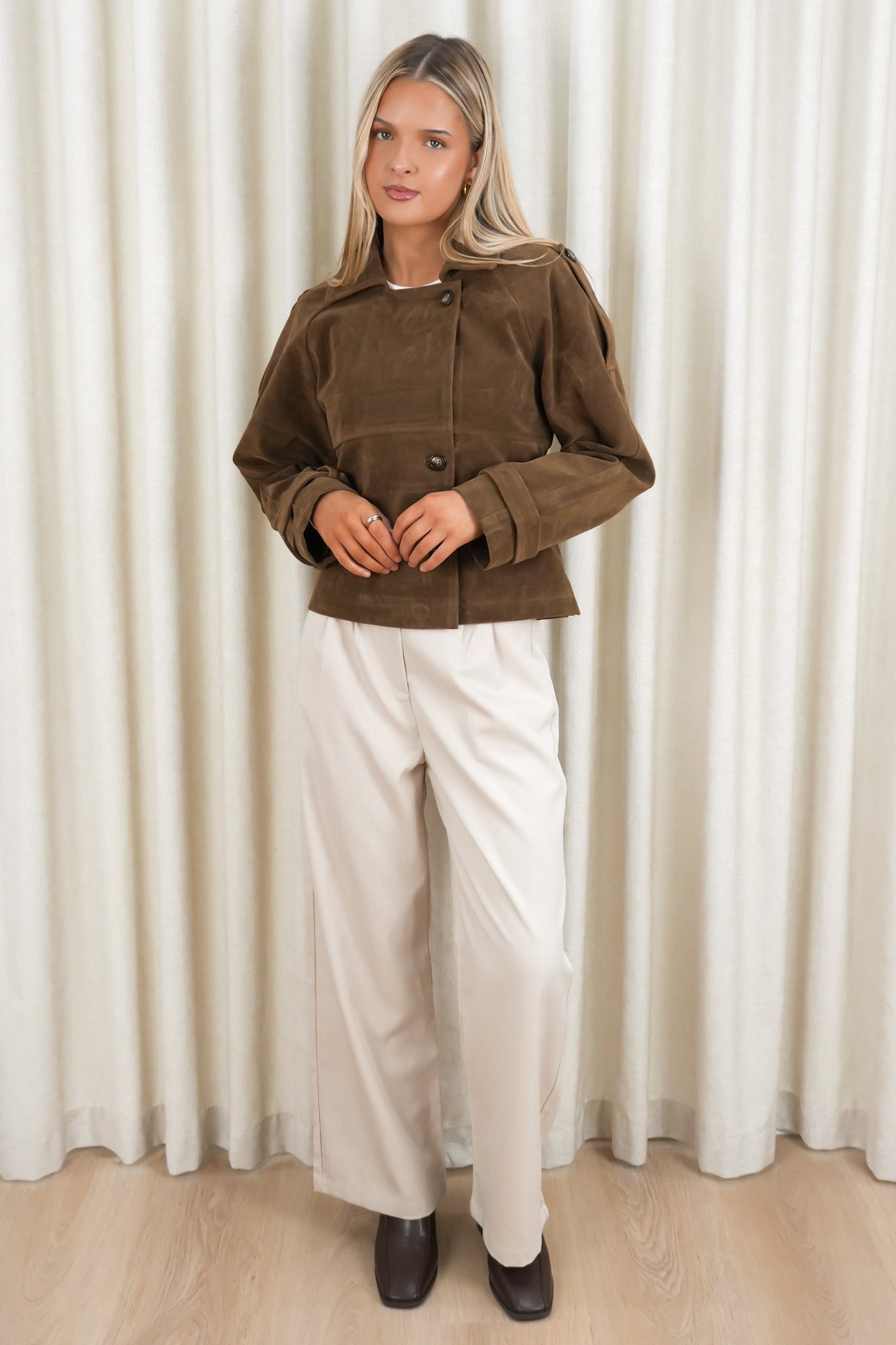 Kianna Jacket Brown Suede