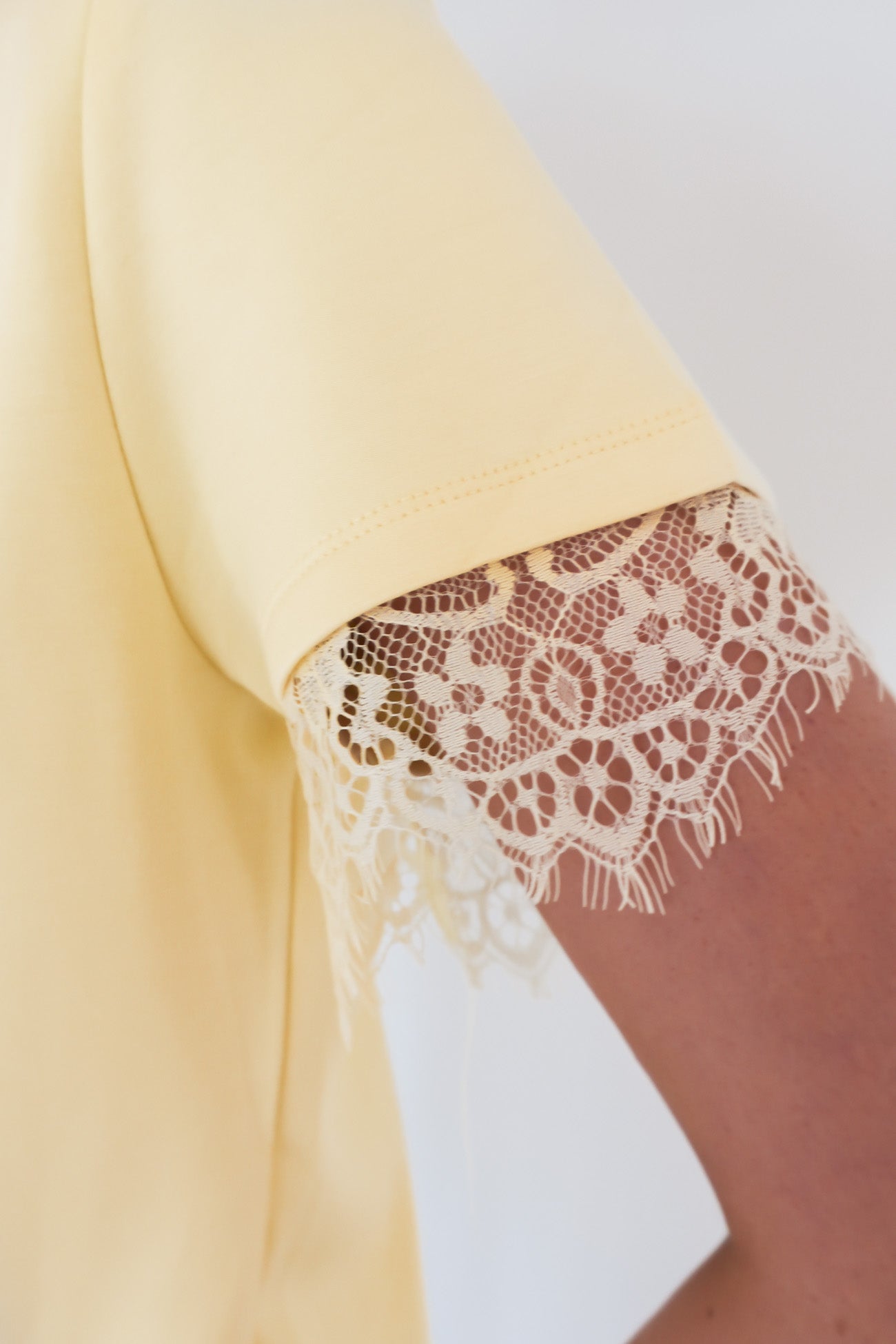 Kiarna Lace Tee Yellow