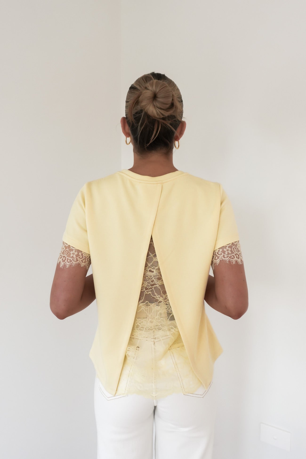 Kiarna Lace Tee Yellow