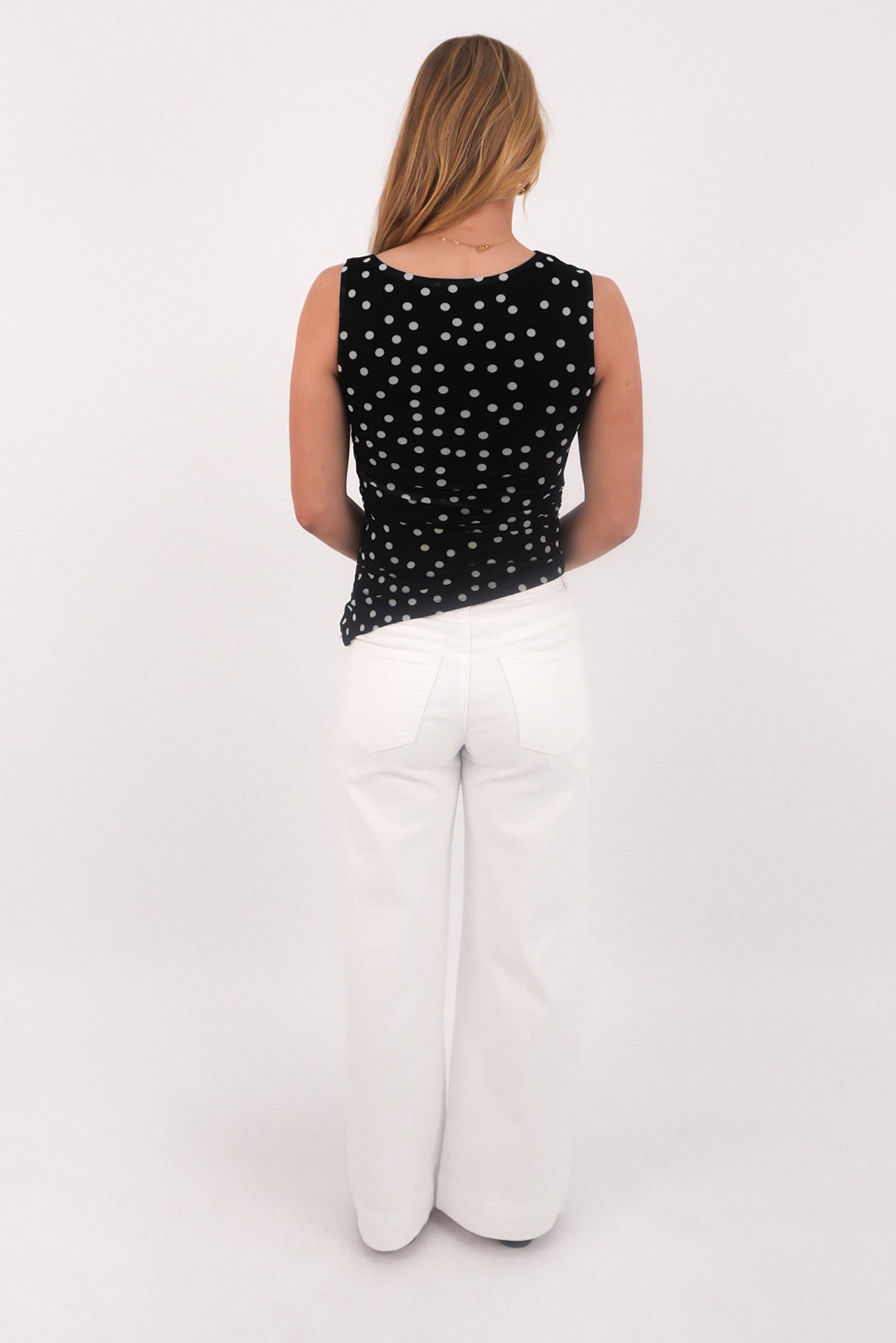 Kieran Top Black Polka Dot