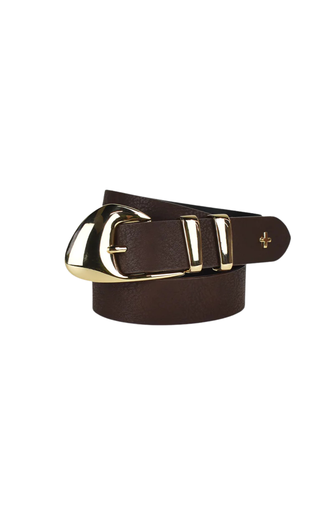 Moma Belt Chocolate PU Gold