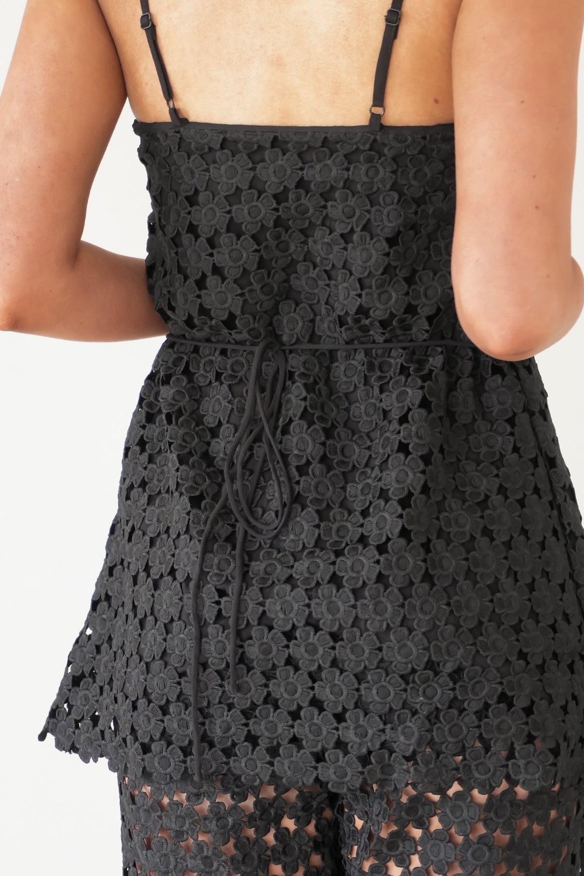 Kirsten Floral Lace Set Black