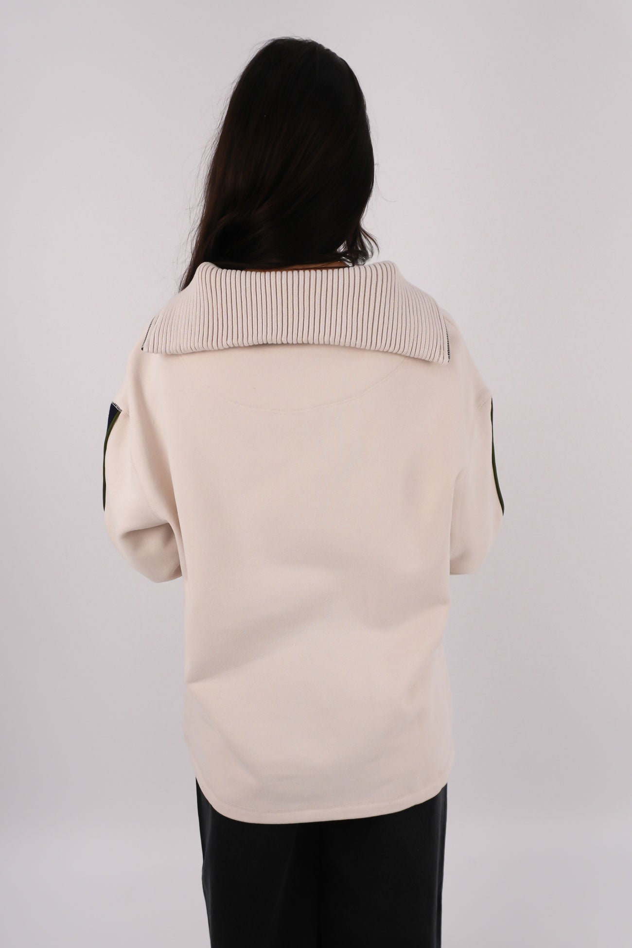 Knit Collar Crew Bone