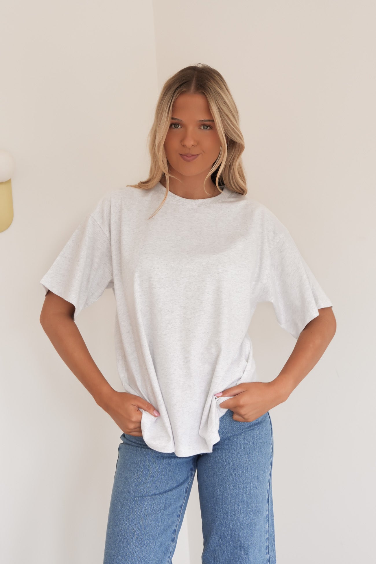 Koa Oversized Tee Snow Marle