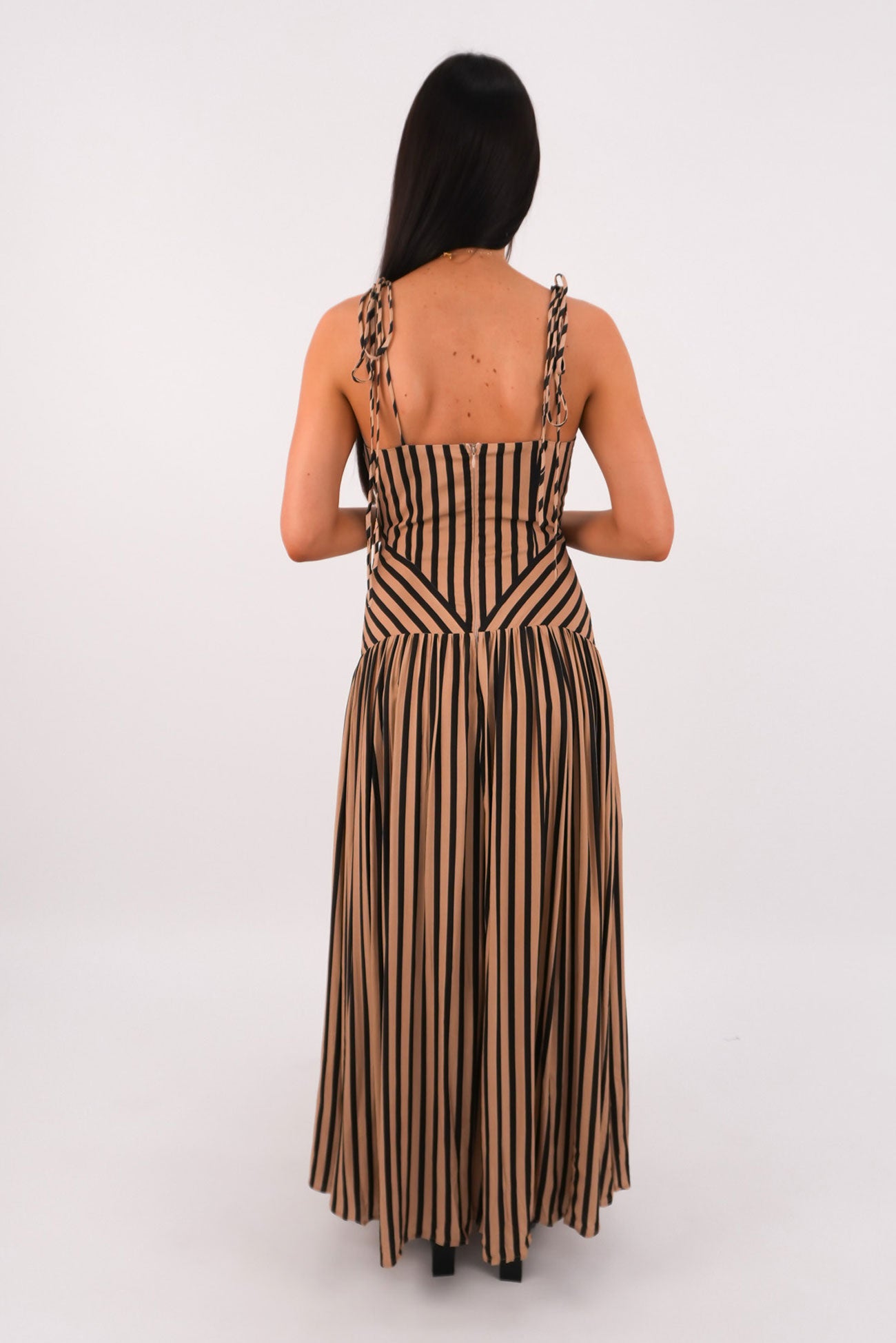 Kourtney Maxi Dress Tan Stripe