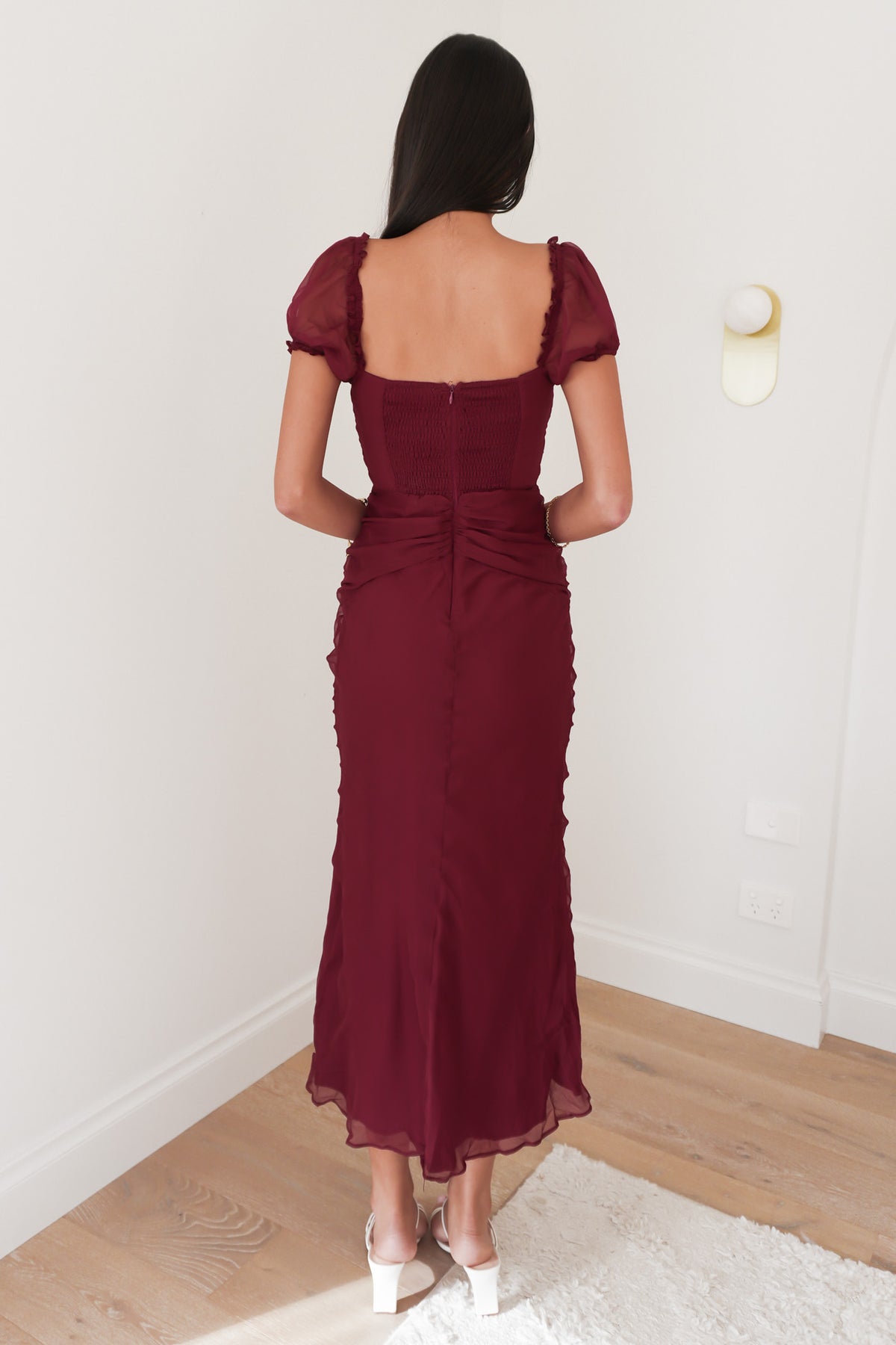 Kyeesha Midi Dress Wine
