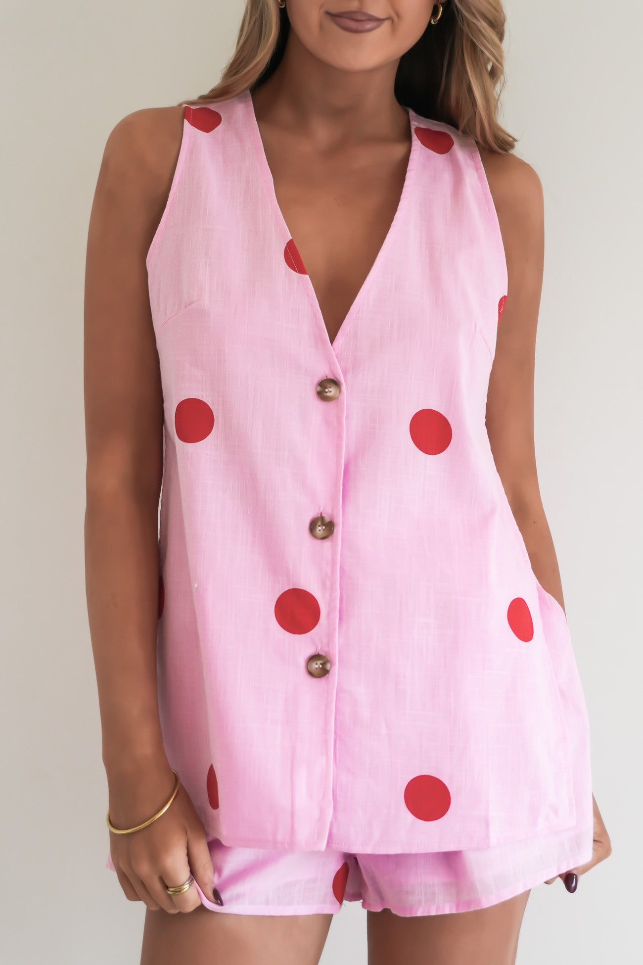 Kylae Set Pink Polka Dot