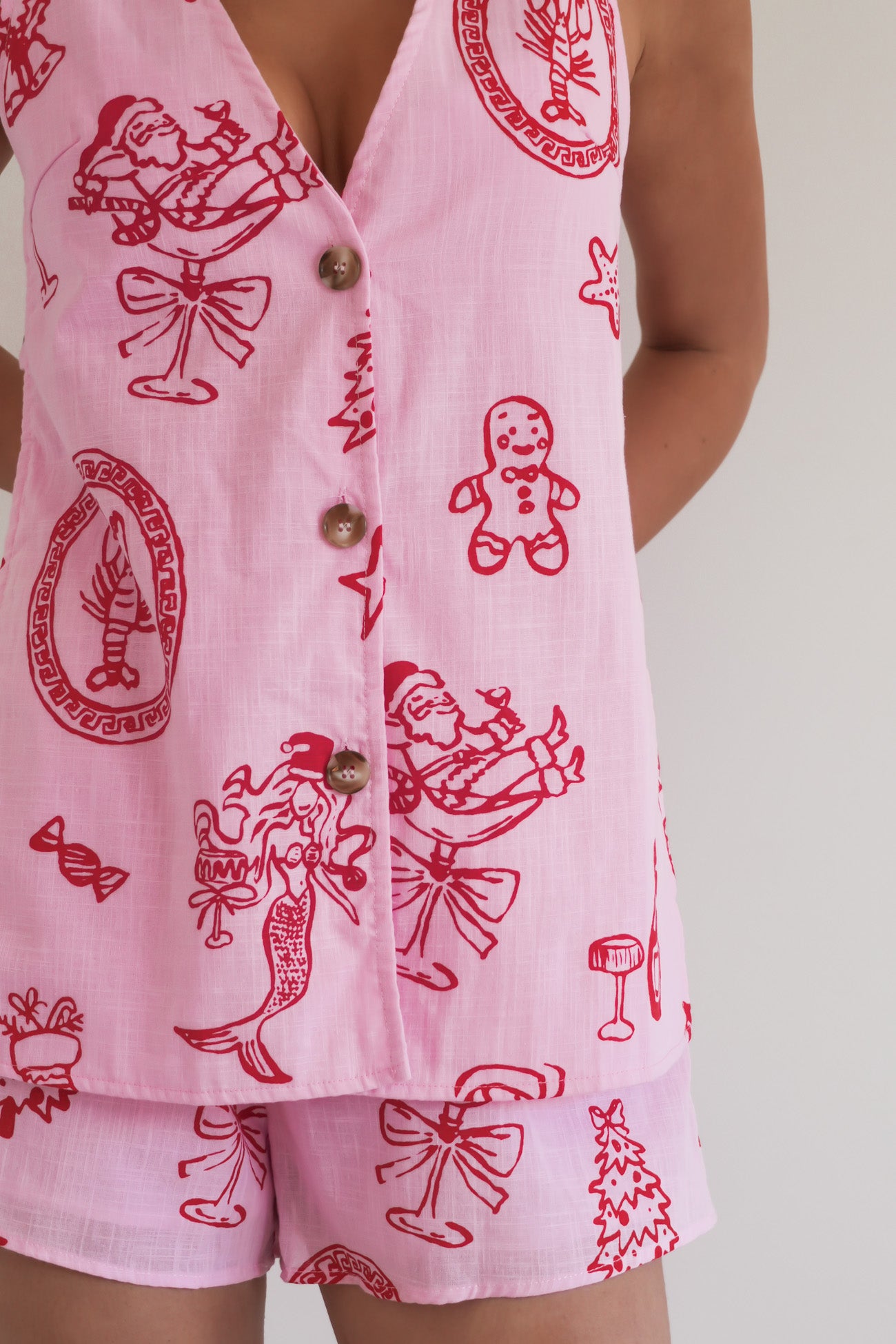 Kylae Set Pink Santa