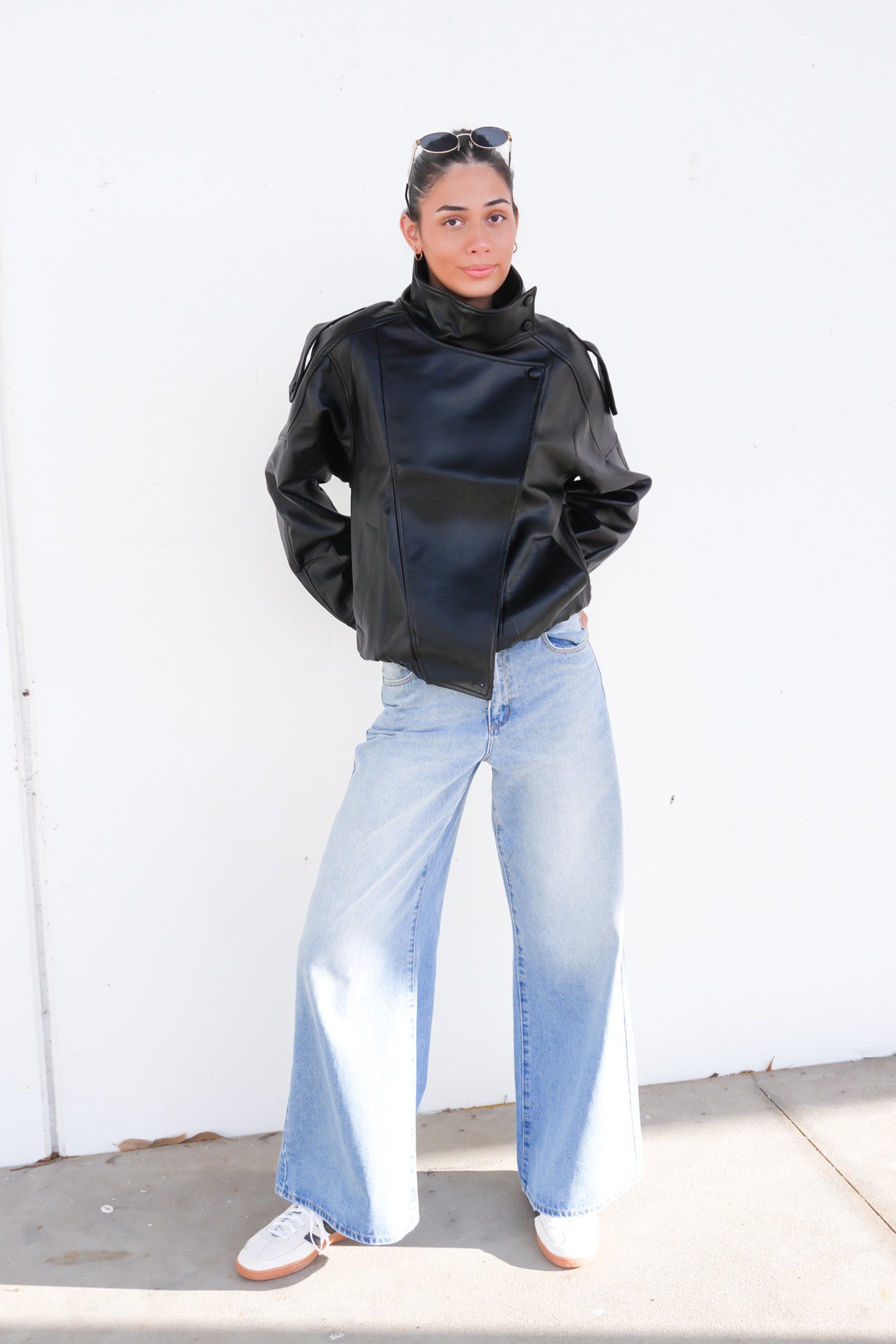 Kylea Pleather Jacket Black