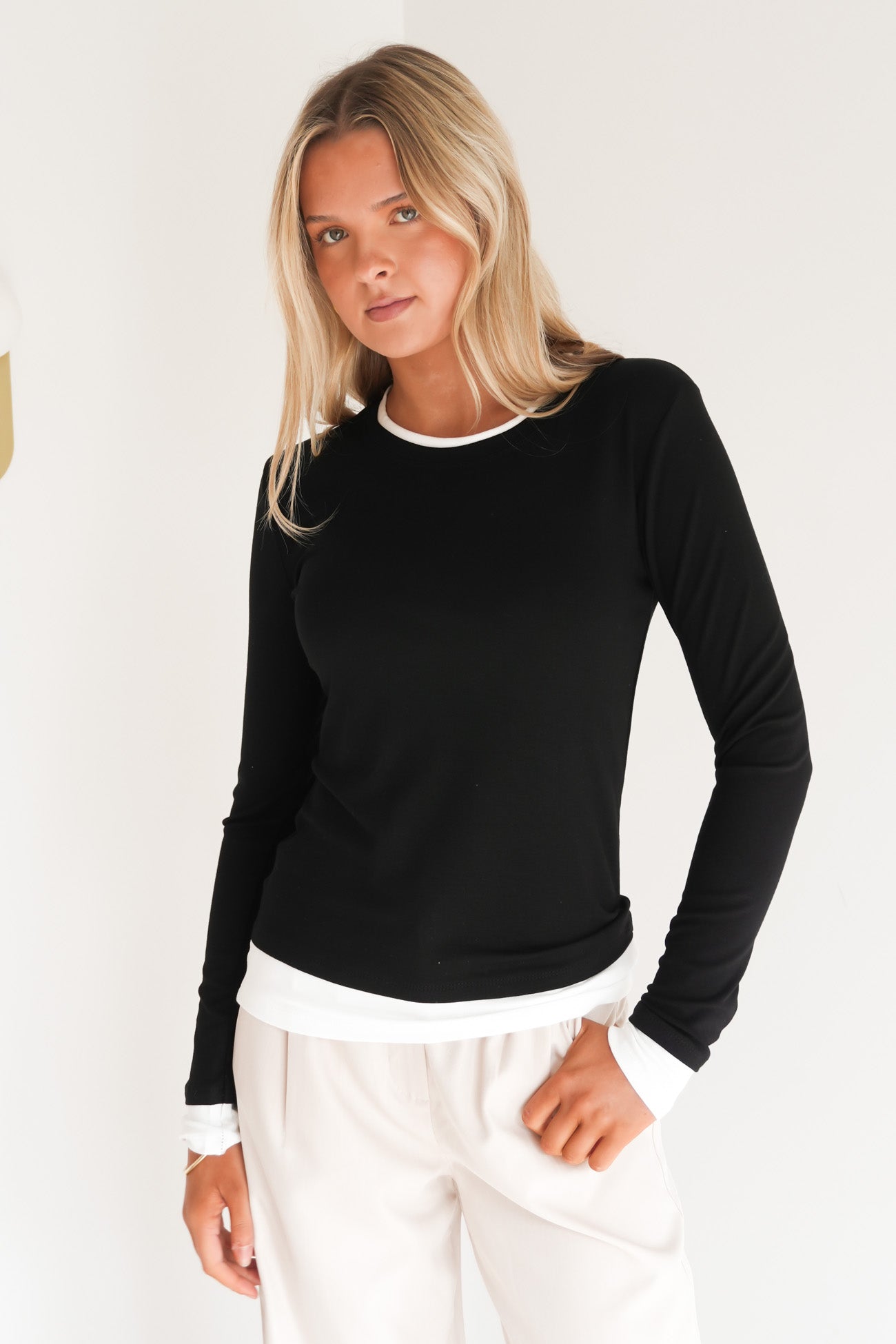 Kylee Long Sleeve Tee Black