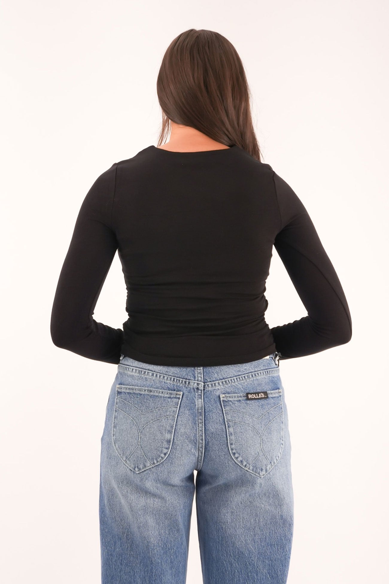 Kylie Long Sleeve Top Black