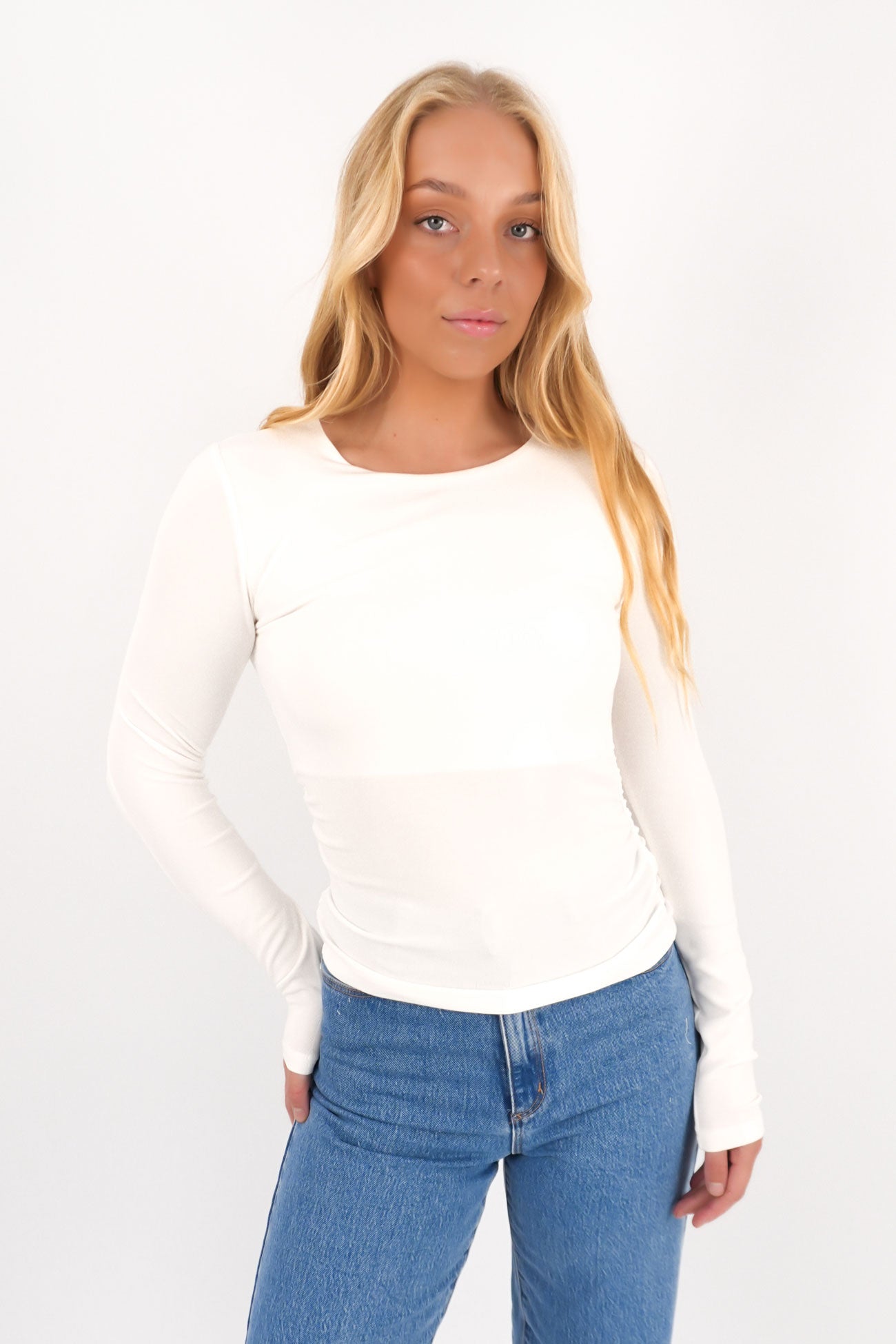 Kylie Long Sleeve Top Vintage White