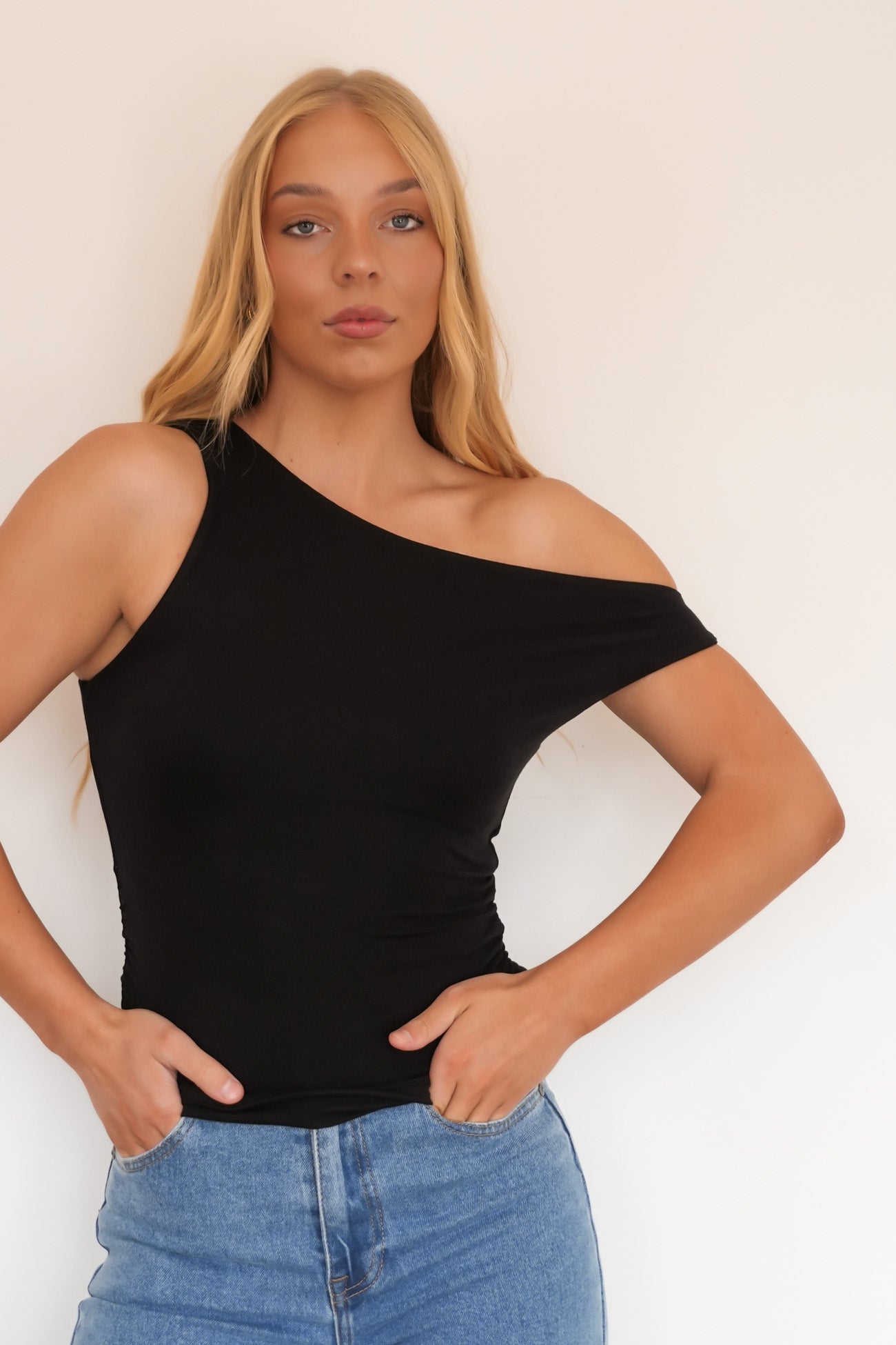 Kylie Off Shoulder Top Black