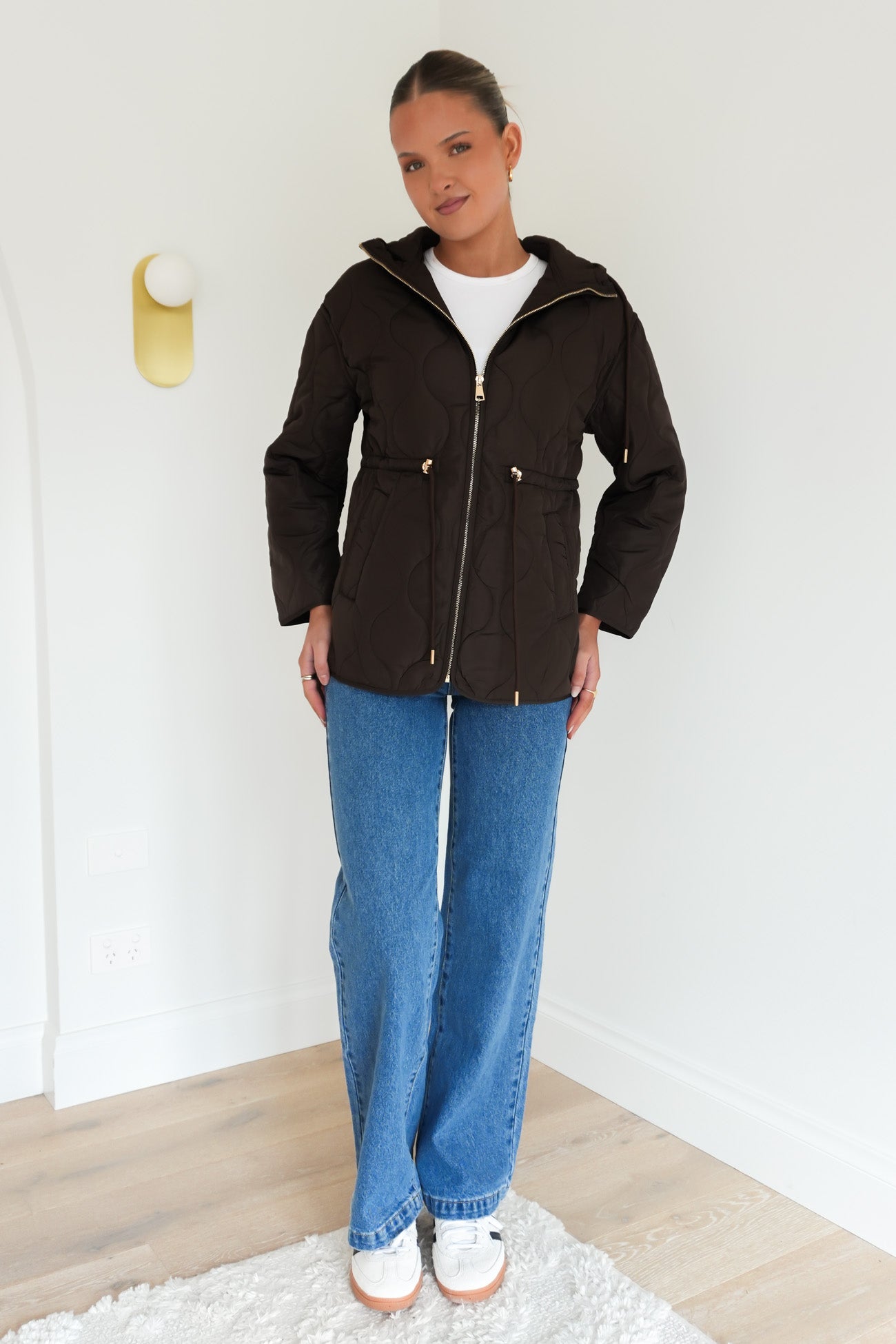 Kym Quilted Anorak Brown