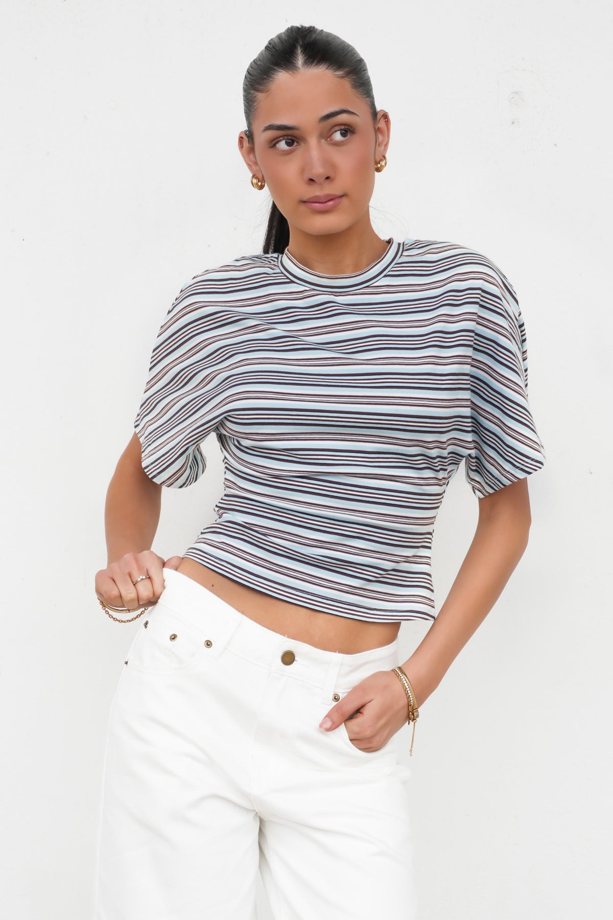 Kyrah Tee Blue Stripe