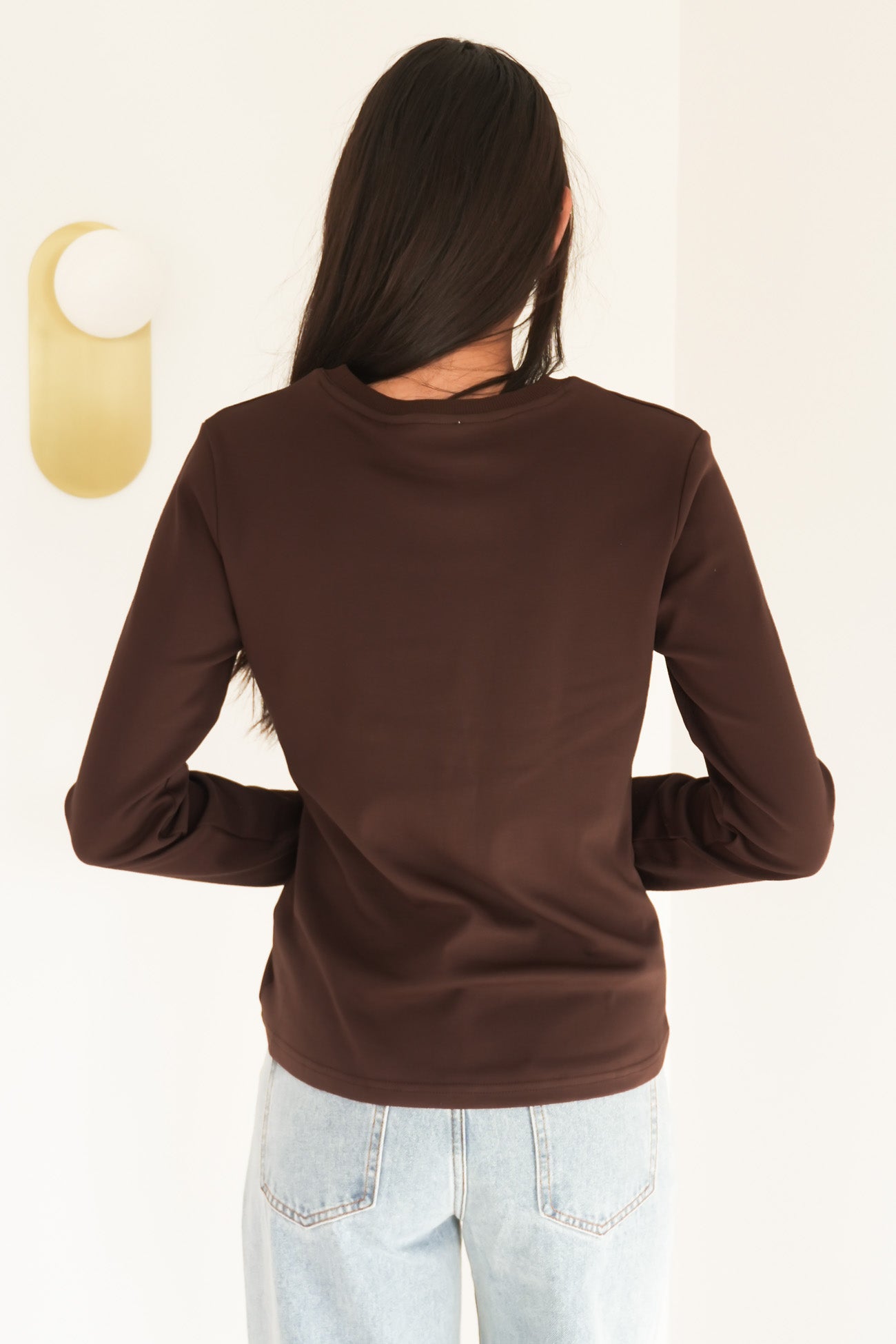 Lara Long Sleeve Top Chocolate