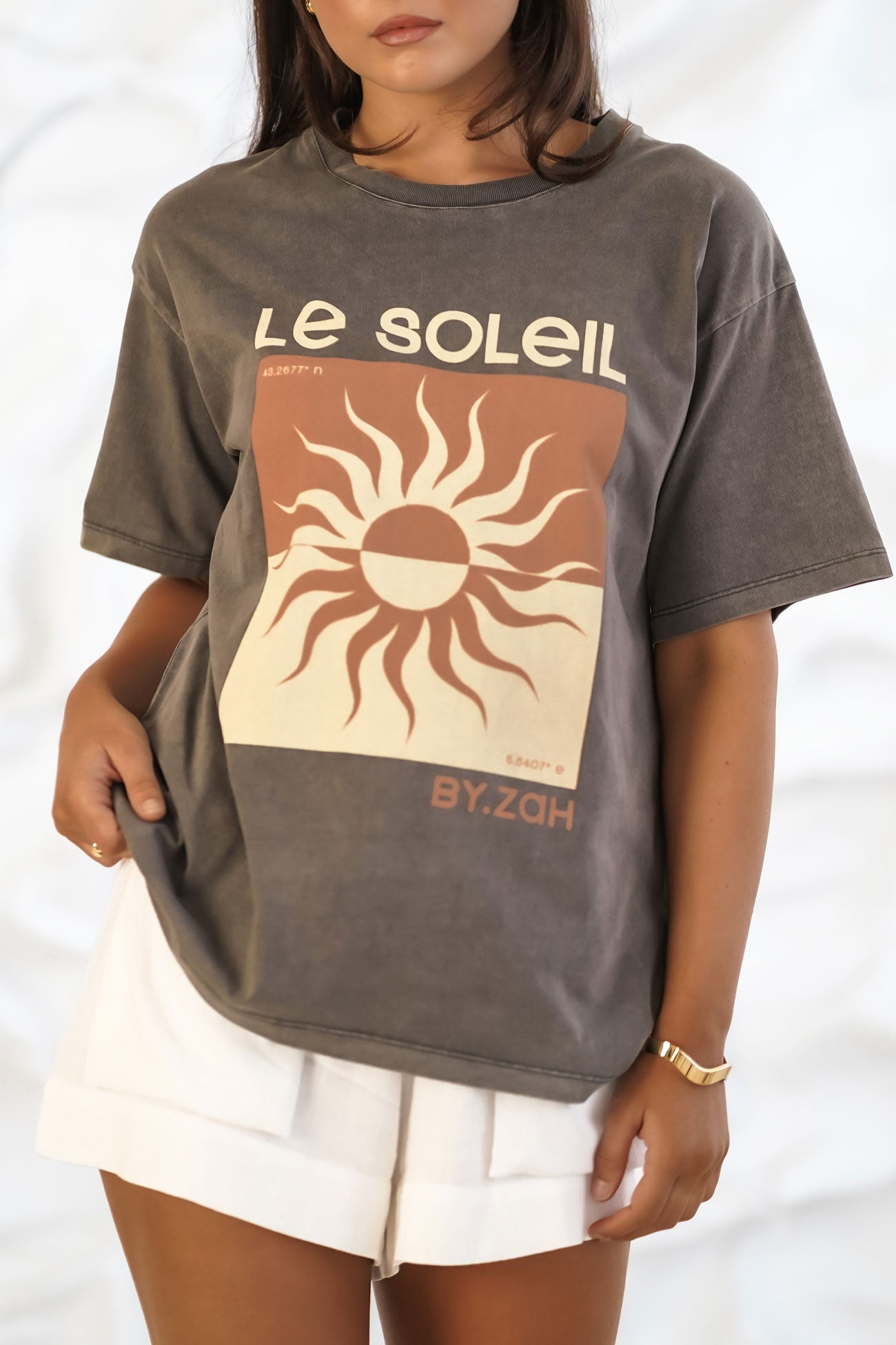 Le Soleil Tee Charcoal
