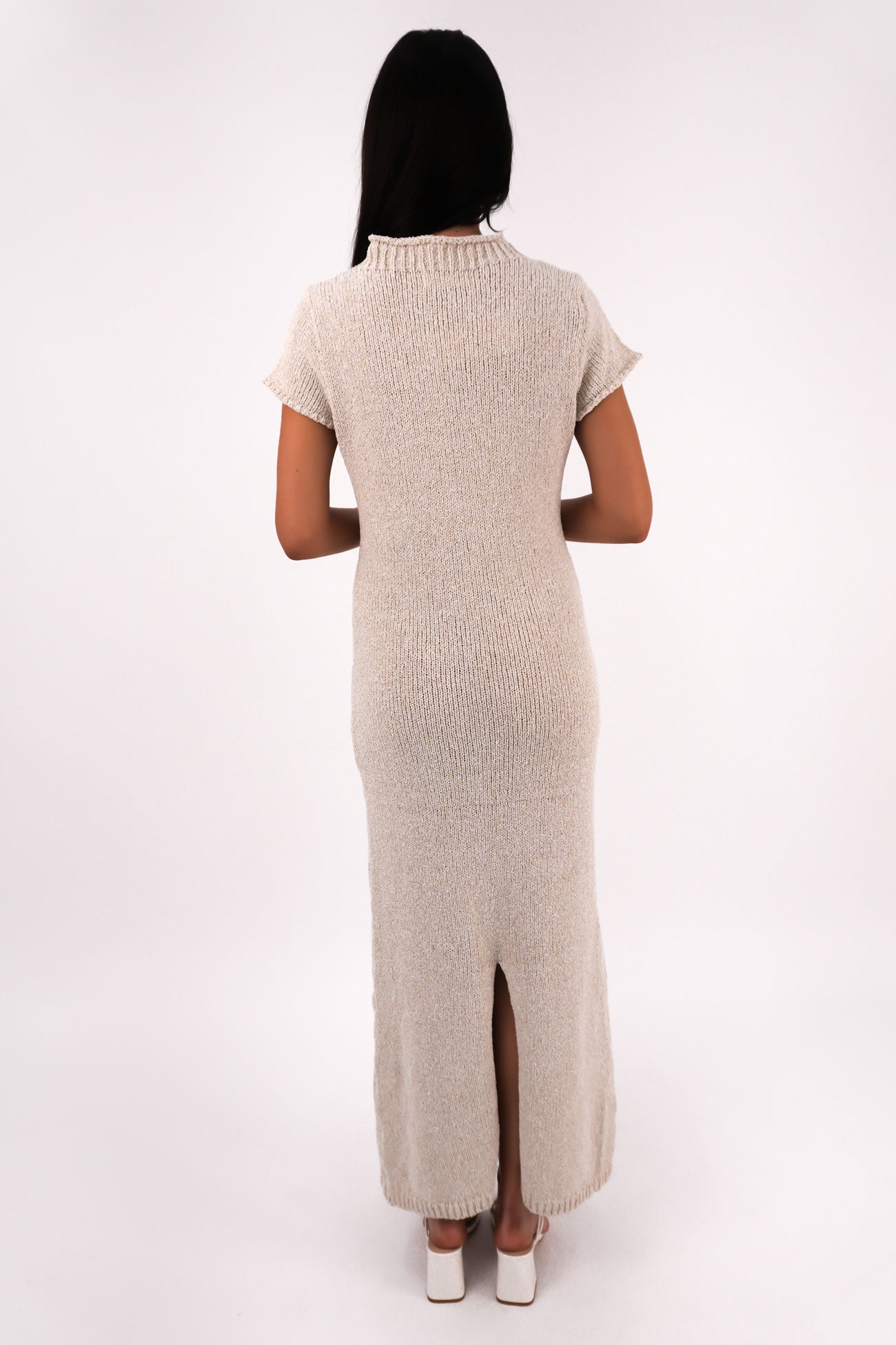 Leela Knit Maxi Dress Beige