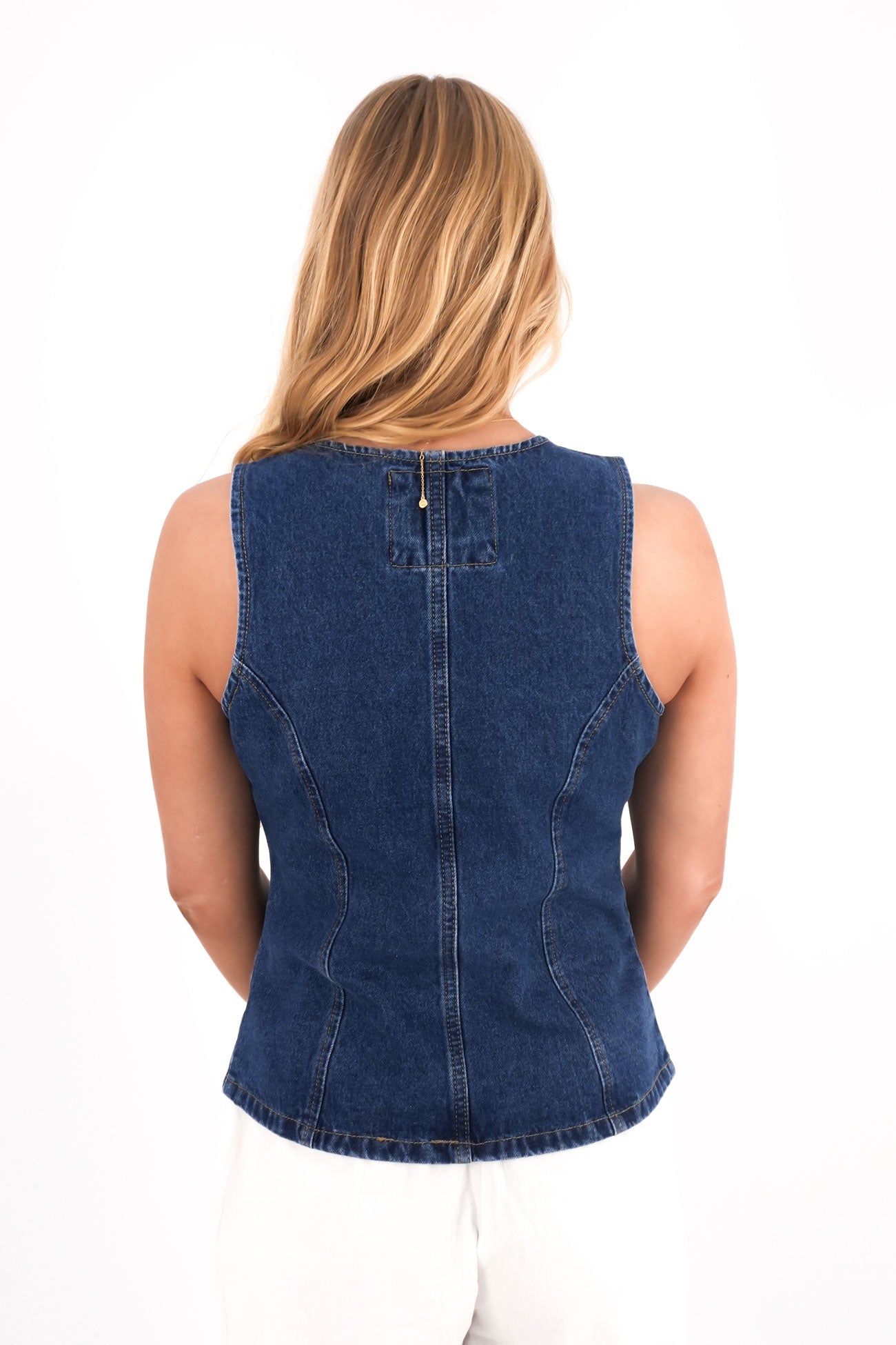 Lena Denim Vest Heritage Blue