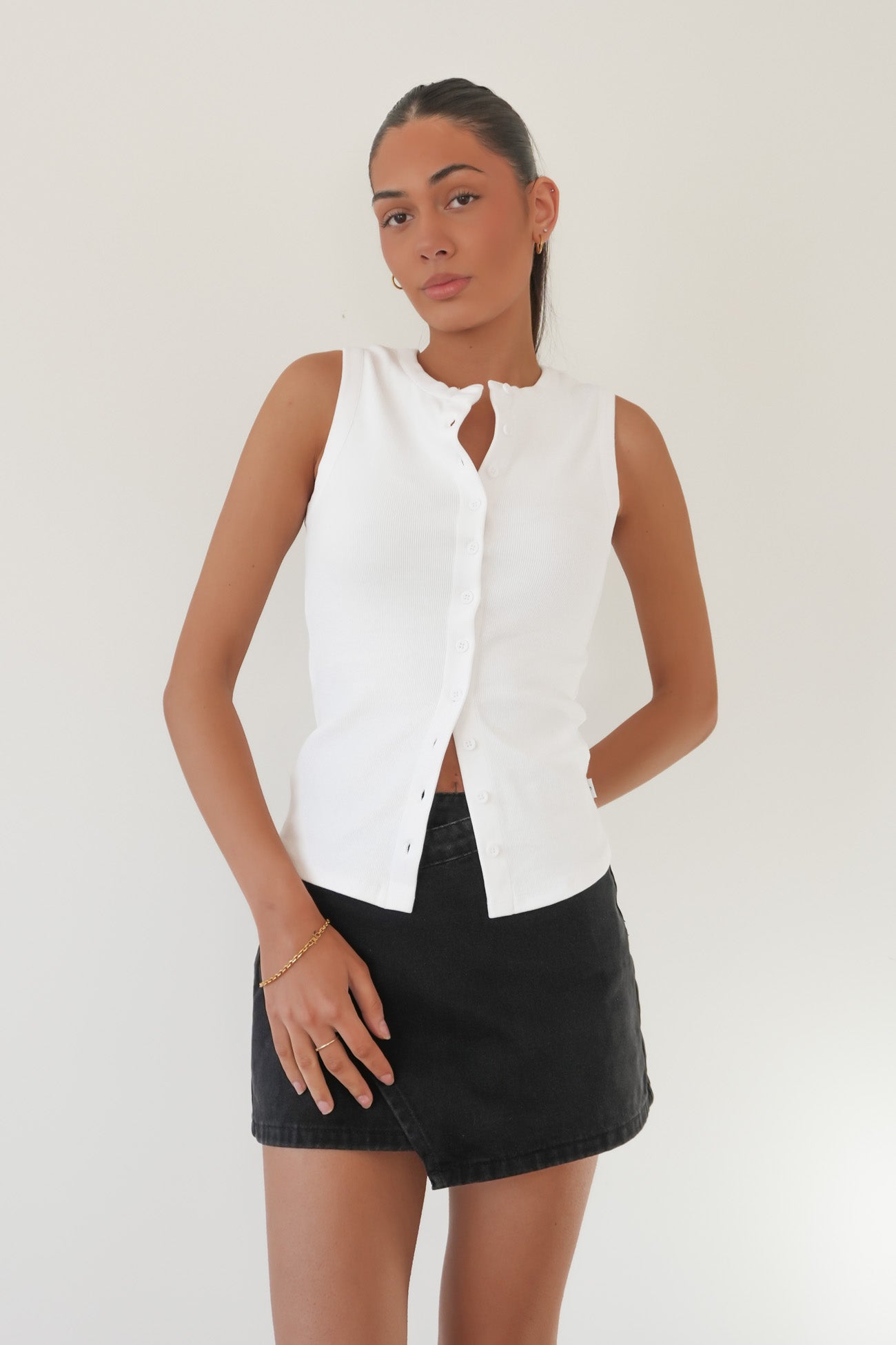 Lenni Mini Skort Washed Black