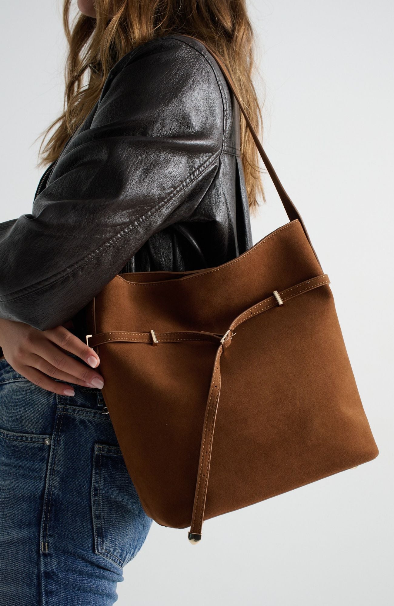 Leonie Bag Tan Suede