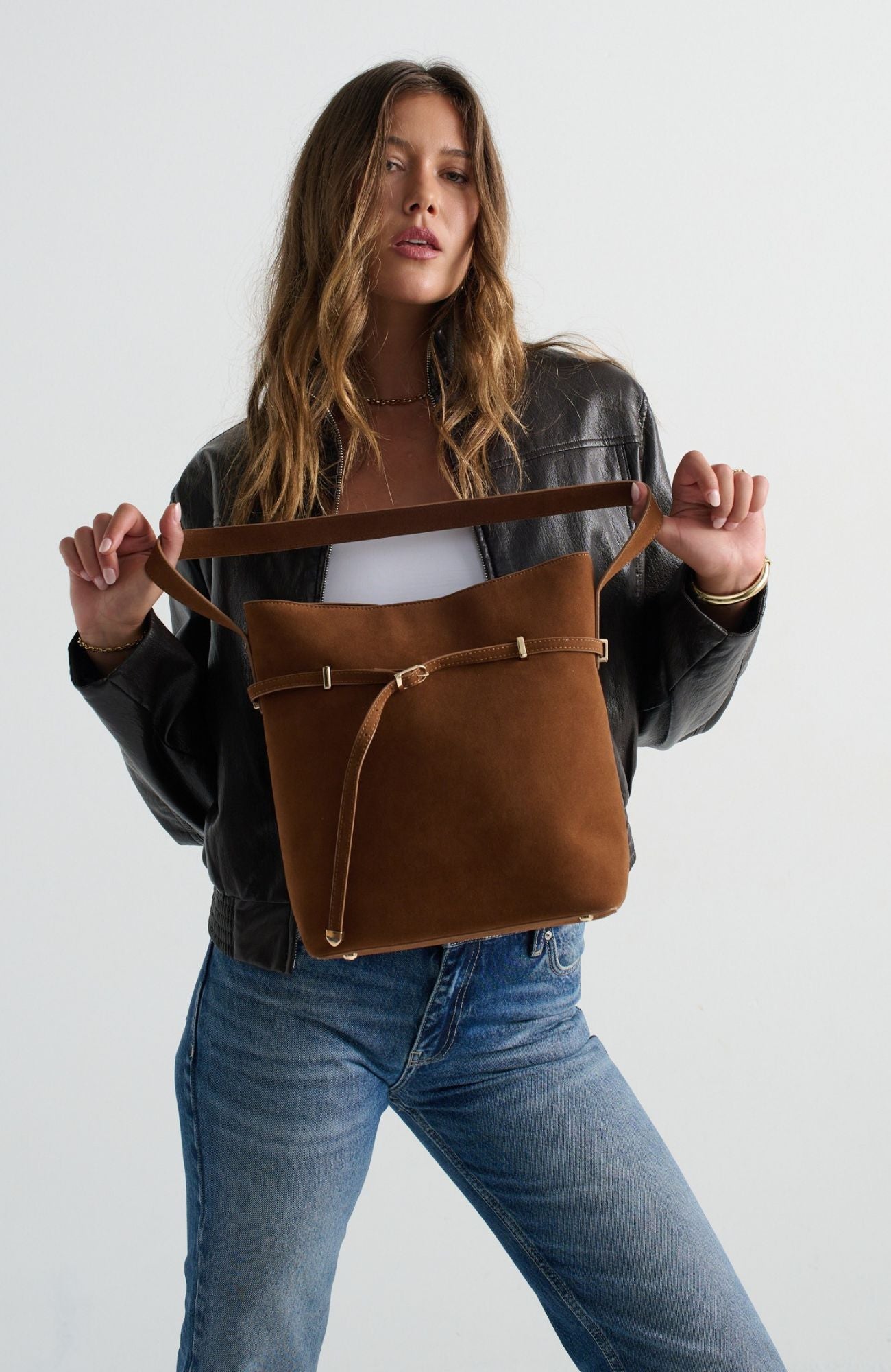 Leonie Bag Tan Suede